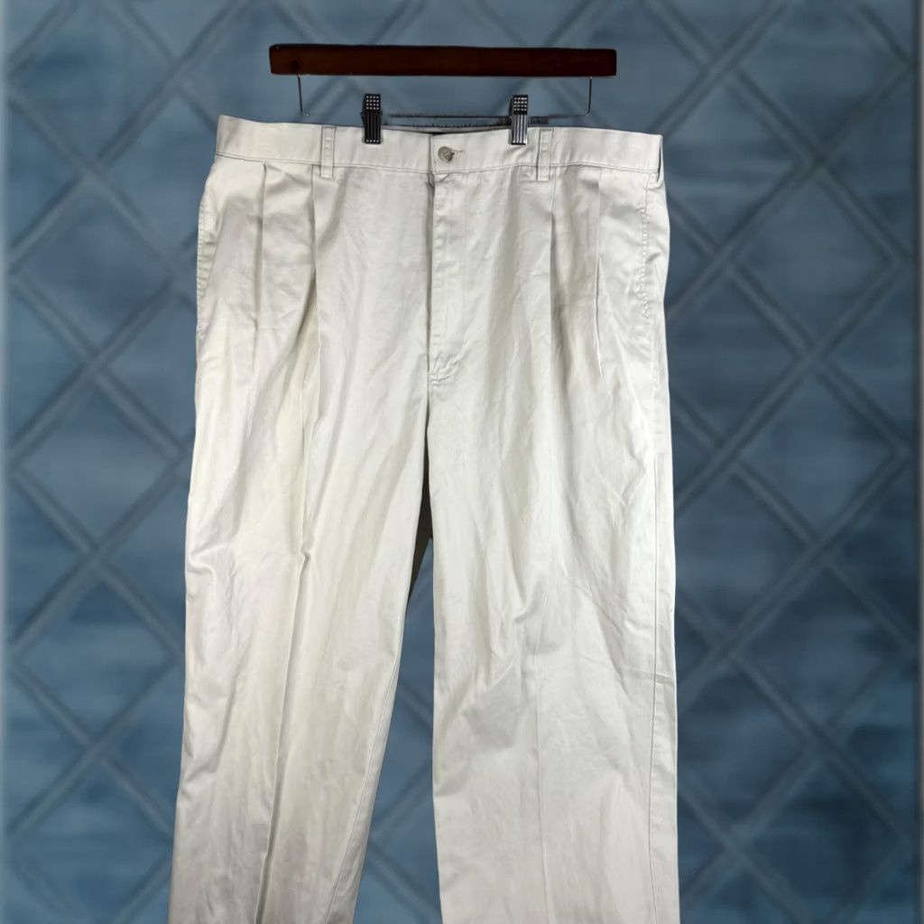 Polo Ralph Lauren Polo Ralph Lauren Pants Mens 40x32 Beige Hammond Pleated Cuffed Chino Size US L / EU 52-54 / 3 - 1 Thumbnail