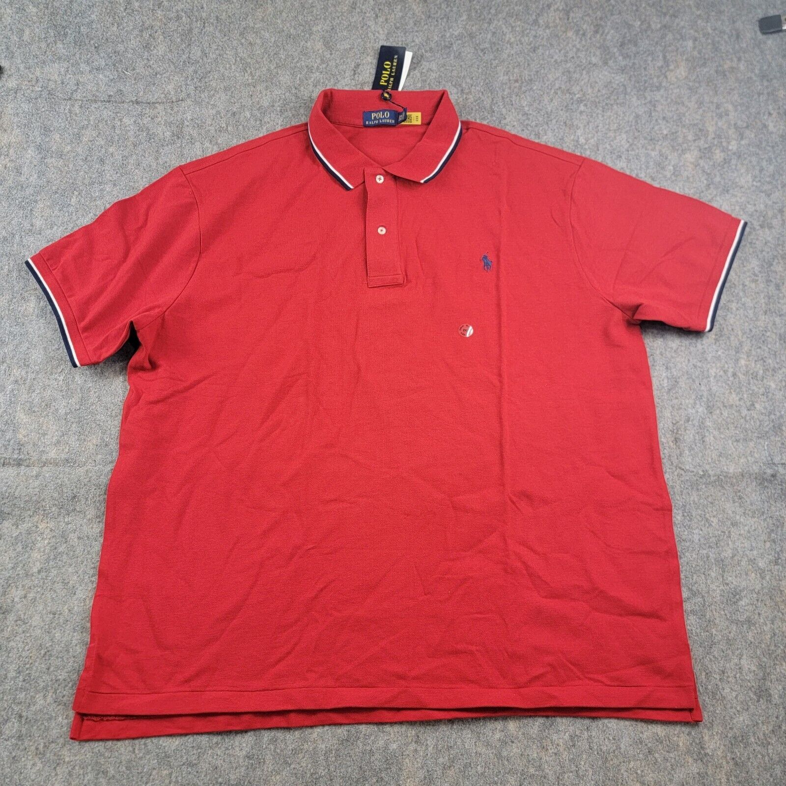 Polo Ralph Lauren Polo Ralph Lauren Tipped Collar Polo Shirt Custom Slim Fit Size US XXL / EU 58 / 5 - 2 Thumbnail