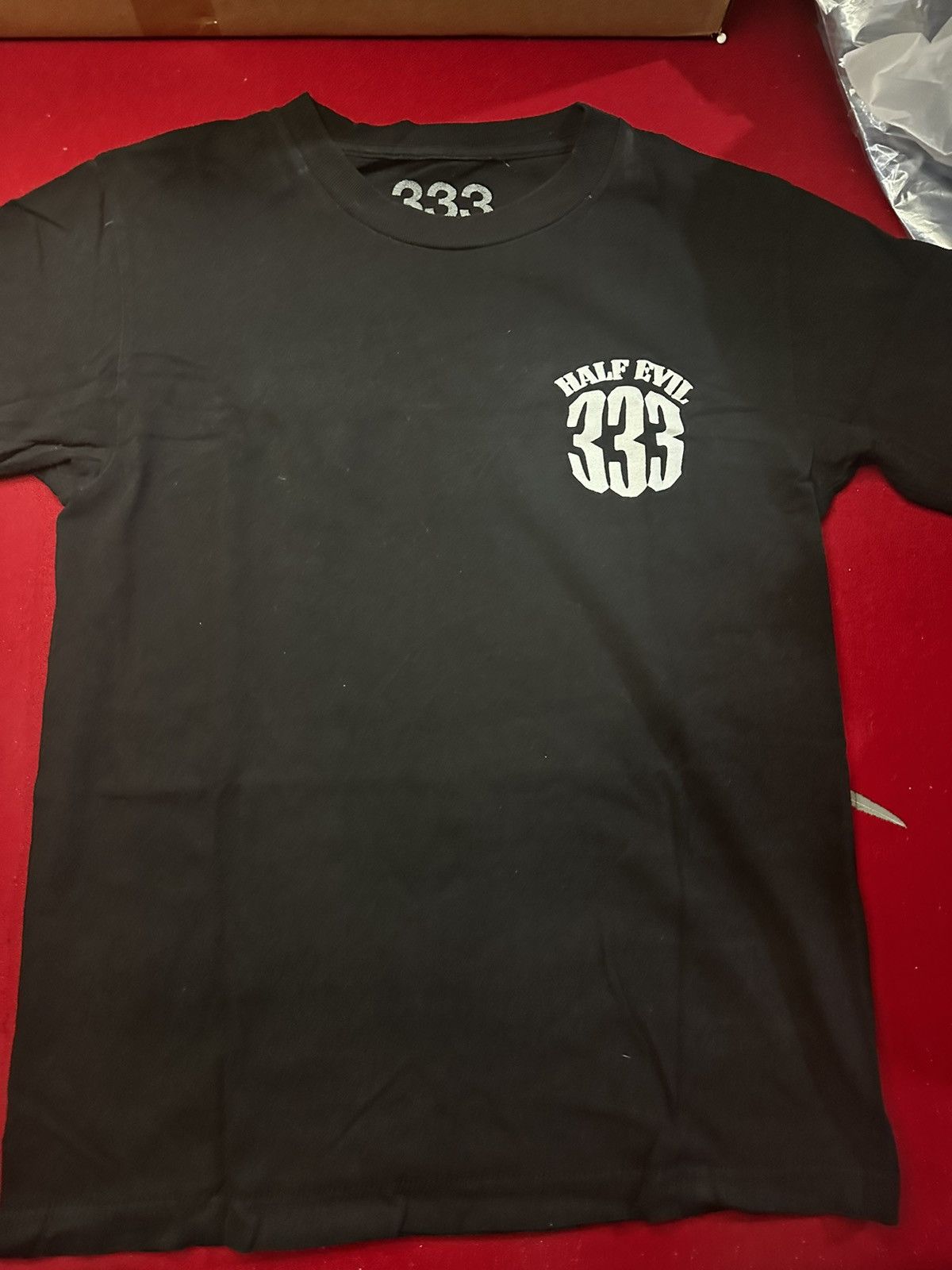 Half Evil Half Evil English Letter Tiny Logo Tee Size US S / EU 44-46 / 1 - 1 Thumbnail