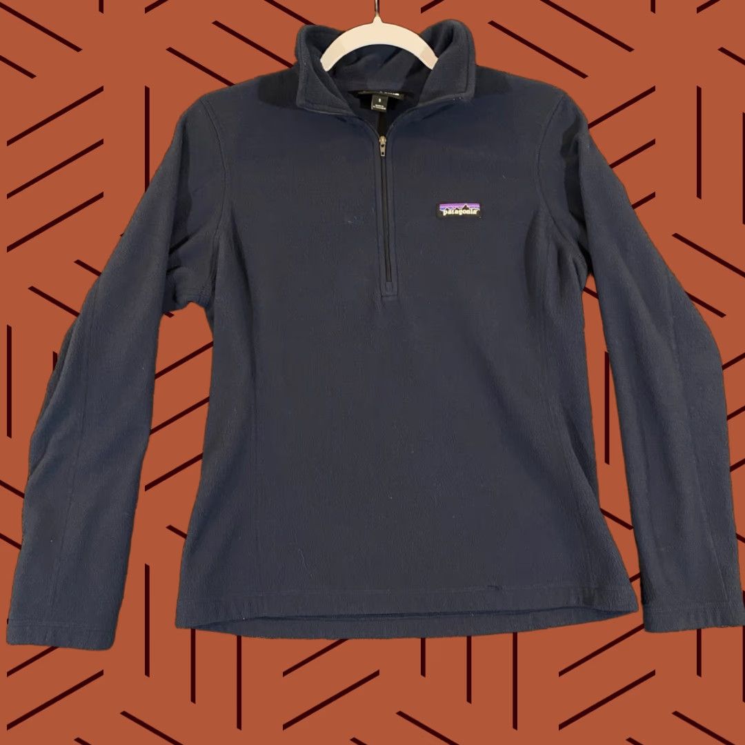 Patagonia Patagonia Sweater Womens Small Blue Fleece 1/4 Quarter Zip Pullover Hiking Trail Size S / US 4 / IT 40 - 1 Thumbnail