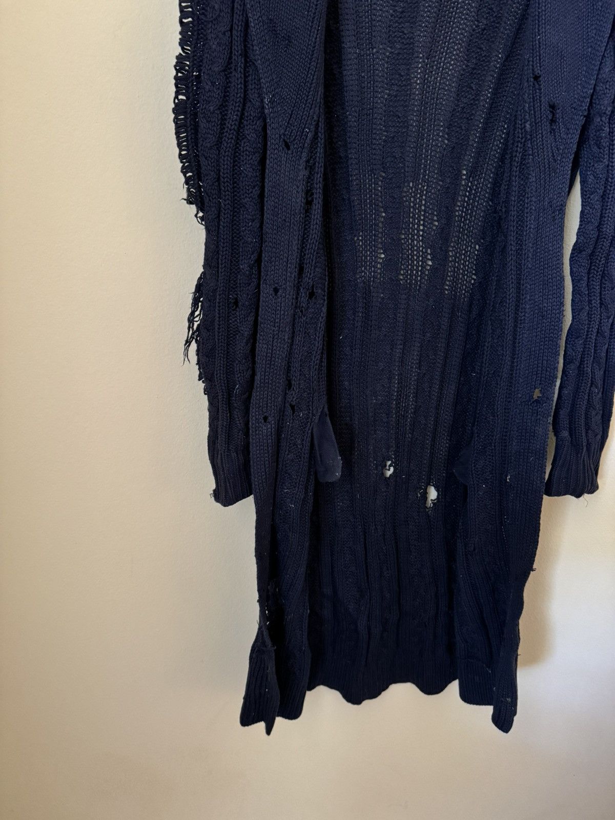 Loro Piana Loro Piana 100% Vicuna Cardigan Sweater Knit Navy Blue 40 Size US XXS / EU 40 - 3 Thumbnail