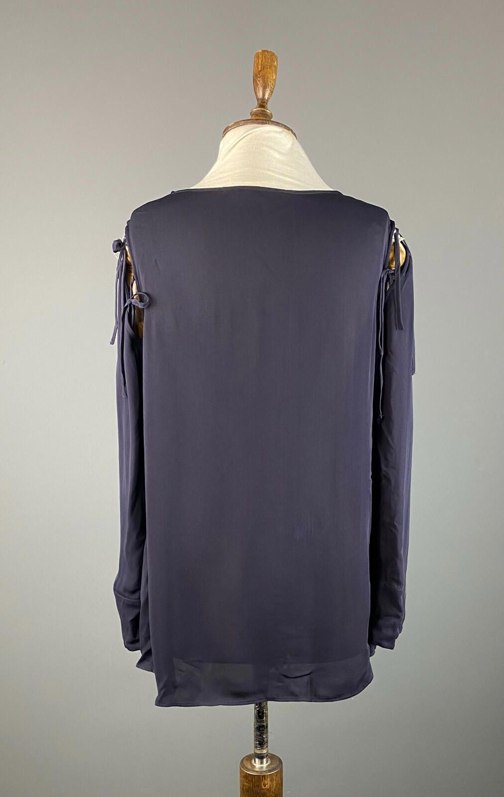Designer Dorothee Schumacher Silk Open Shoulder Blouse Shirt Size 2 Size XS / US 0-2 / IT 36-38 - 5 Thumbnail