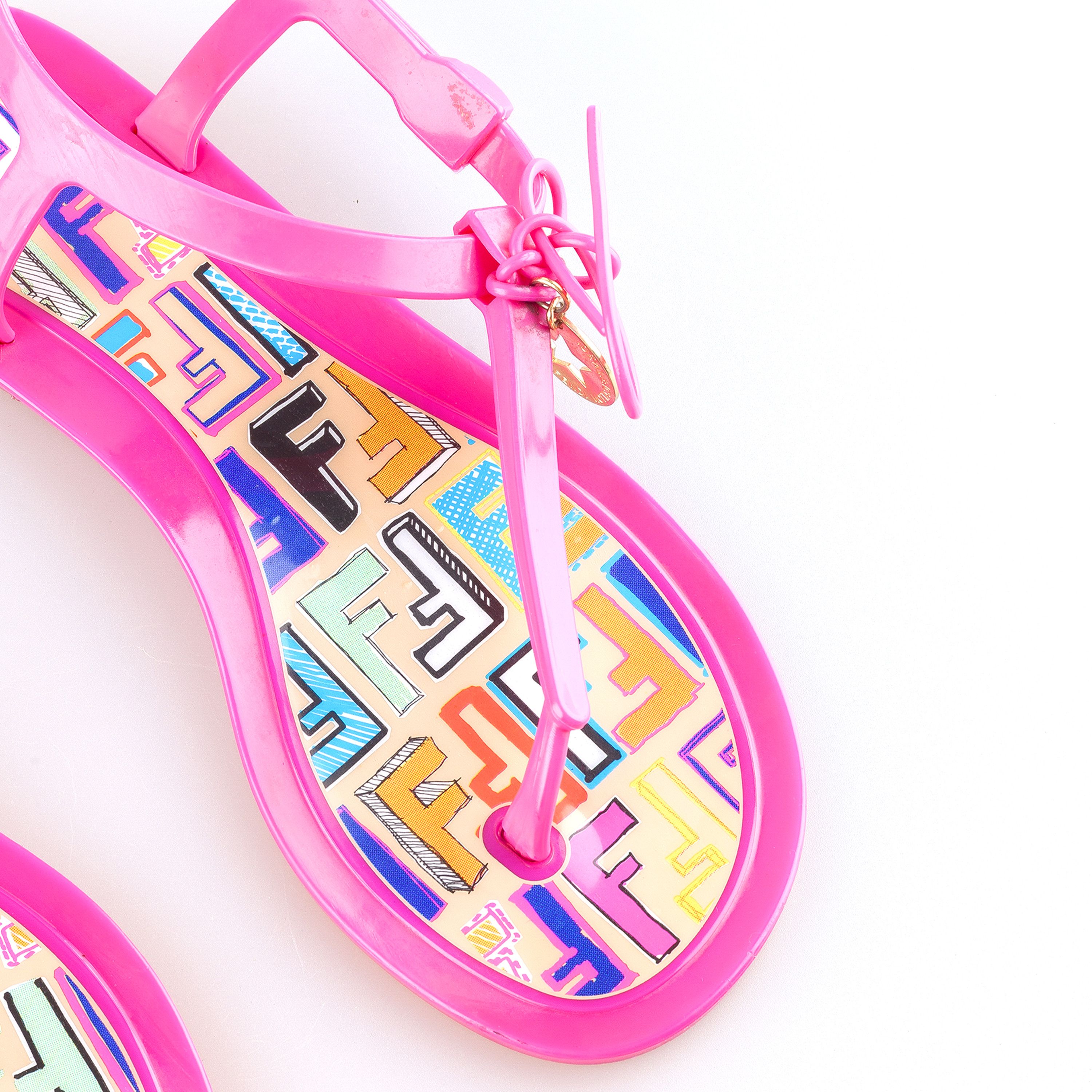 Fendi Fendi Zucca Monogram Vintage Jelly Pink Sandals (38 EU) Size US 7 / IT 37 - 2 Thumbnail