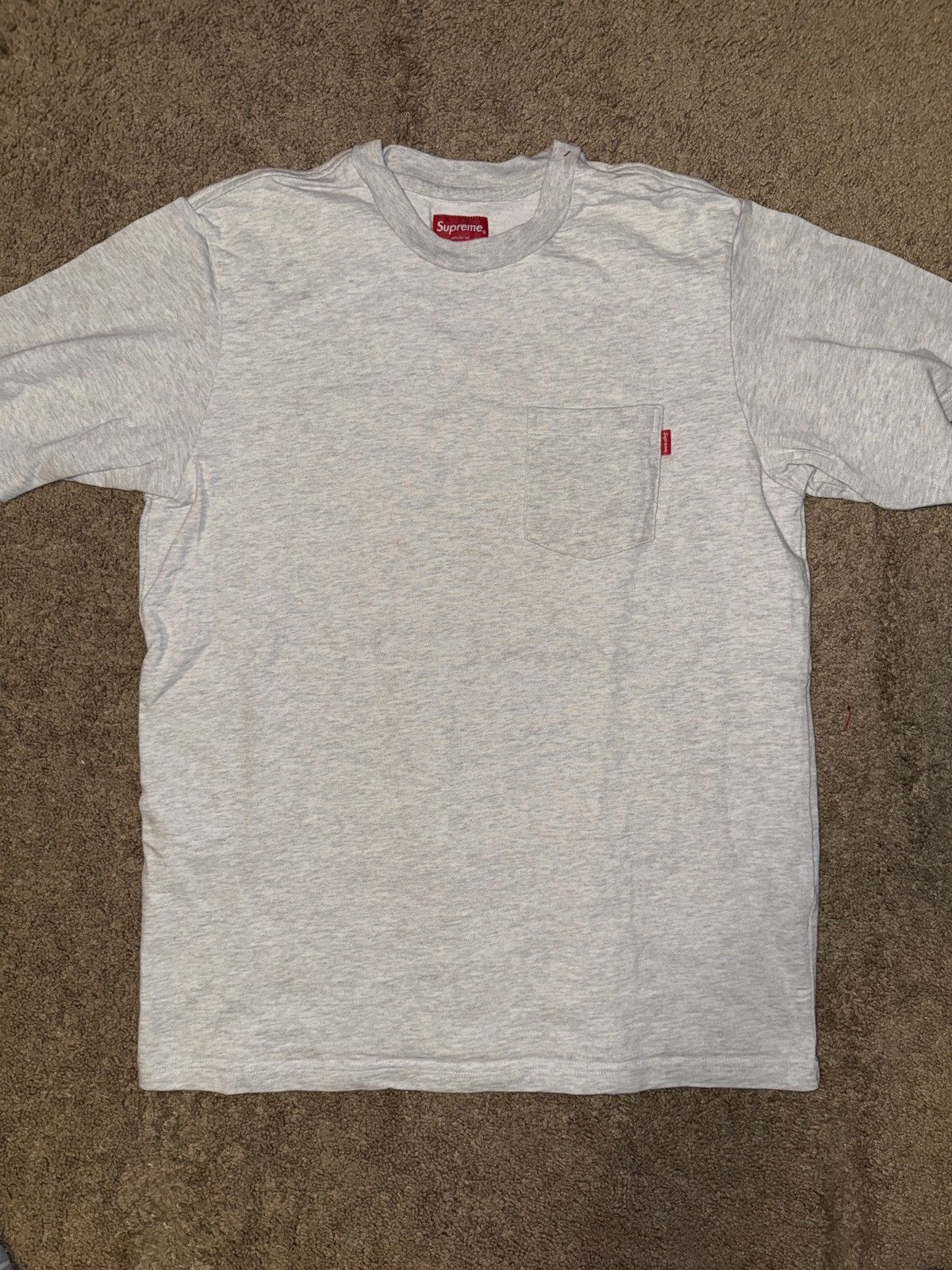 Supreme grey pocket tee