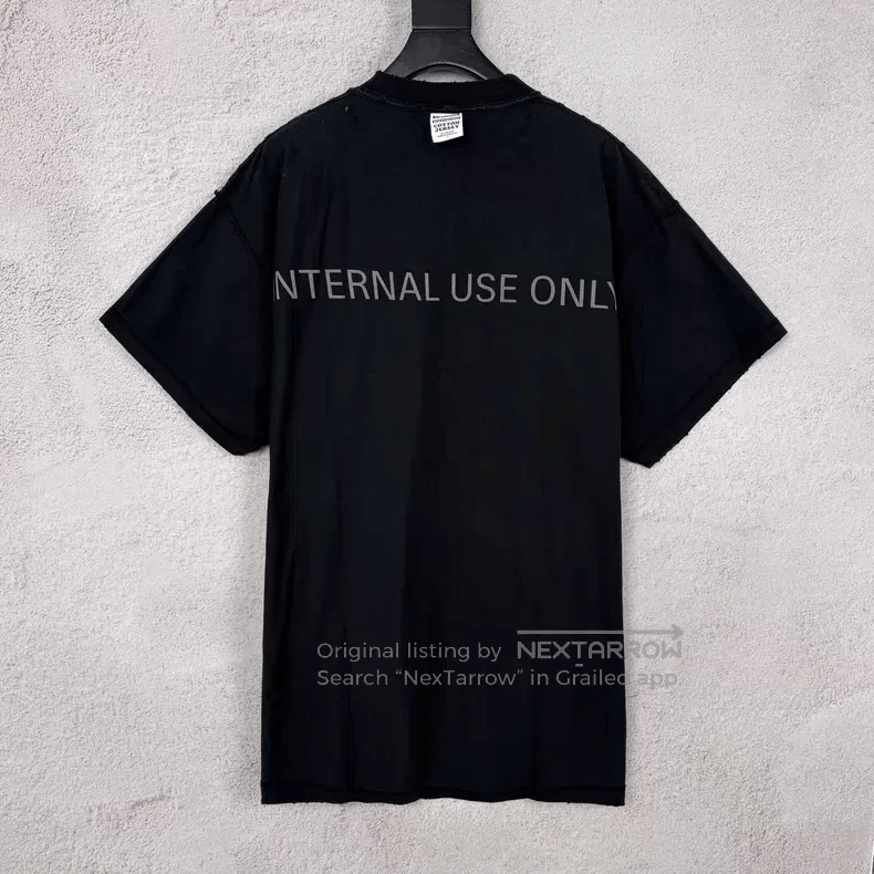 Balenciaga Balenciaga Black aged short-sleeved Size US M / EU 48-50 / 2 - 2 Thumbnail