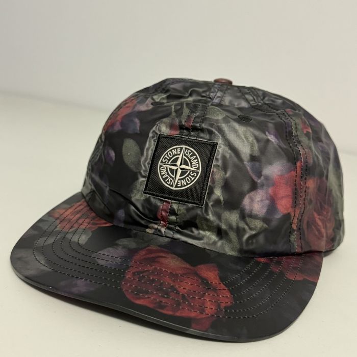 Supreme Supreme x Stone Island Lamy Stampato 6 Panel Hat | Grailed