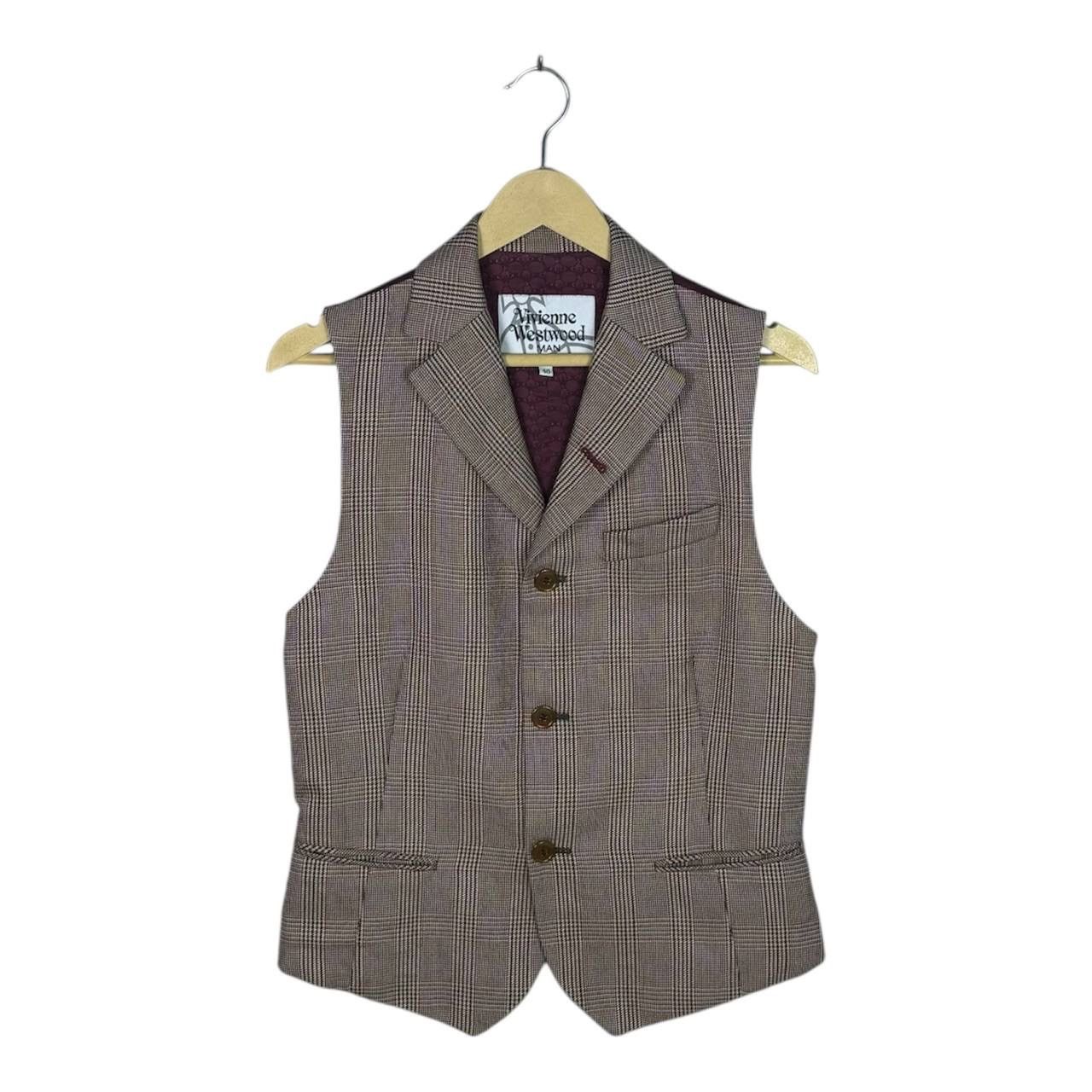 Vivienne Westwood Vivienne Westwood Man Brown Check Vest Size US S / EU 44-46 / 1 - 1 Thumbnail
