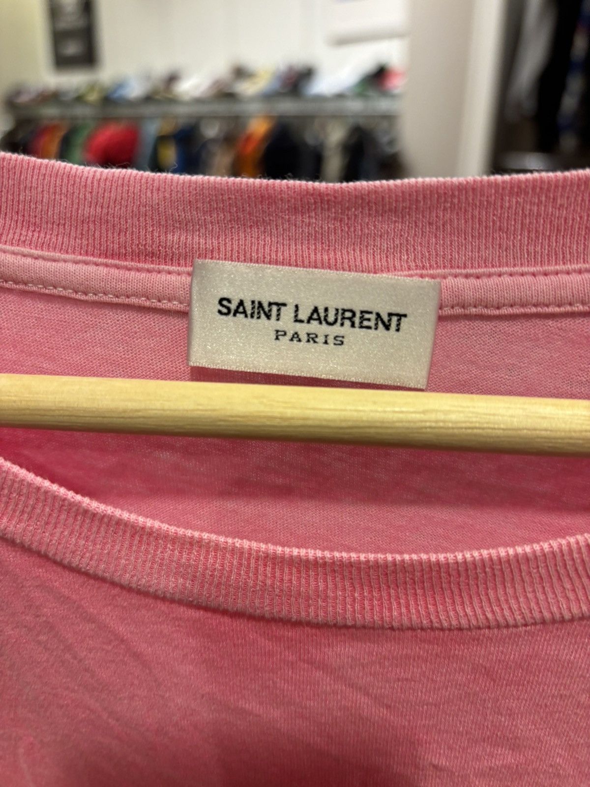 Yves Saint Laurent Saint Laurent Tee Pink Size US XXL / EU 58 / 5 - 4 Thumbnail