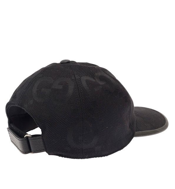 image of Gucci Jumbo GG Base Cap Size M in Black, Men's