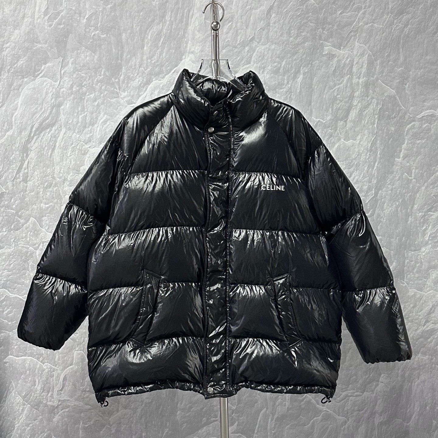 Celine Celine Logo Print Stand Collar Down Jacket Size US M / EU 48-50 / 2 - 1 Thumbnail