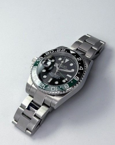 Japanese Brand Seiko Mod GMT-Master 2 Sprite Green Oyster Steel Watch NH34 Size ONE SIZE - 5 Thumbnail