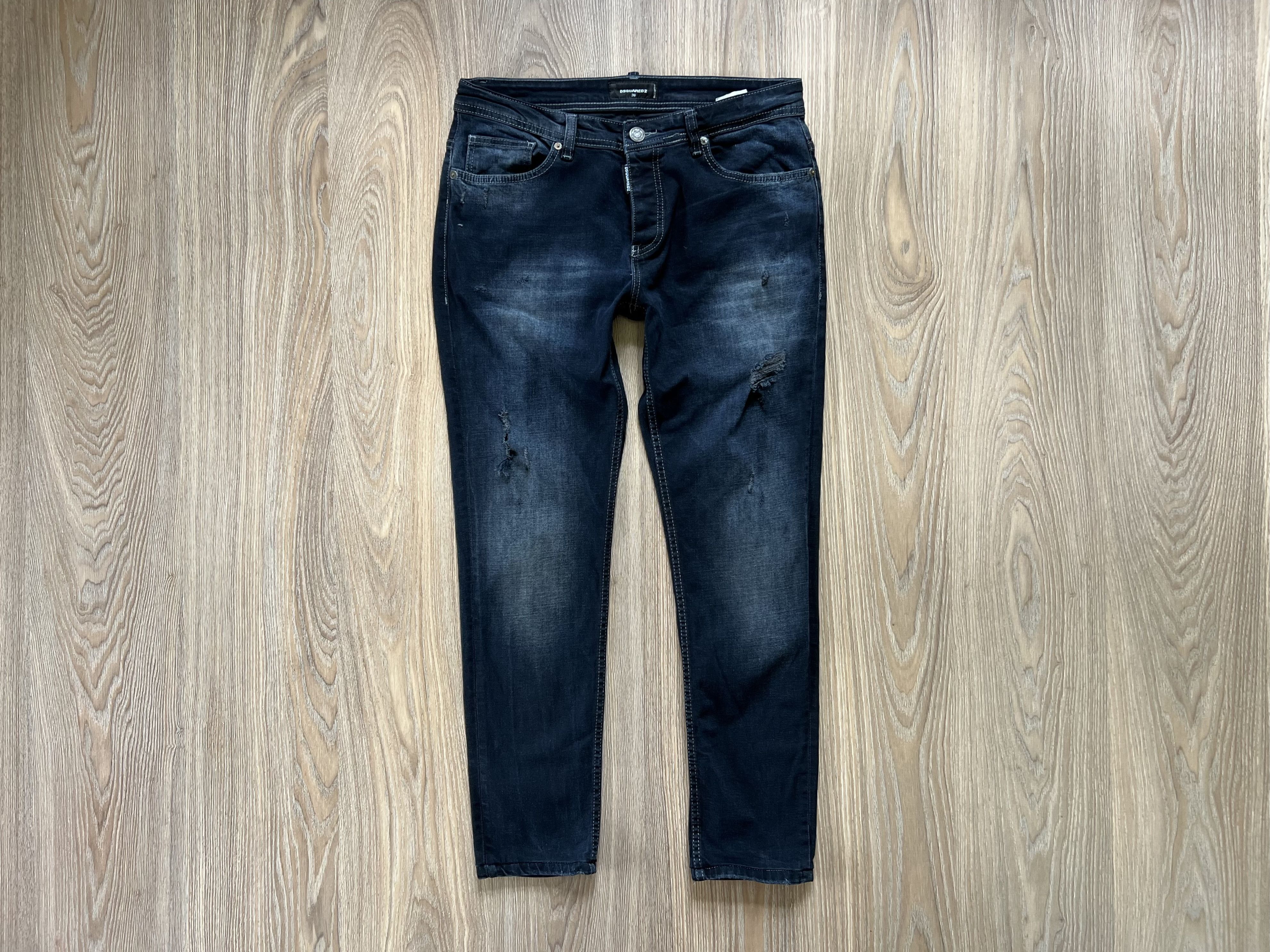 image of Dsquared2 Stretch Denim Jeans in Blue, Men's (Size 36)