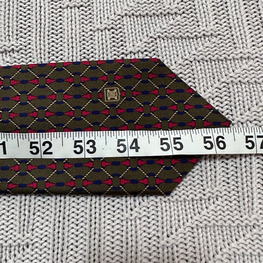 Celine Celine brown equestrian bit motif silk tie Size ONE SIZE - 5 Thumbnail