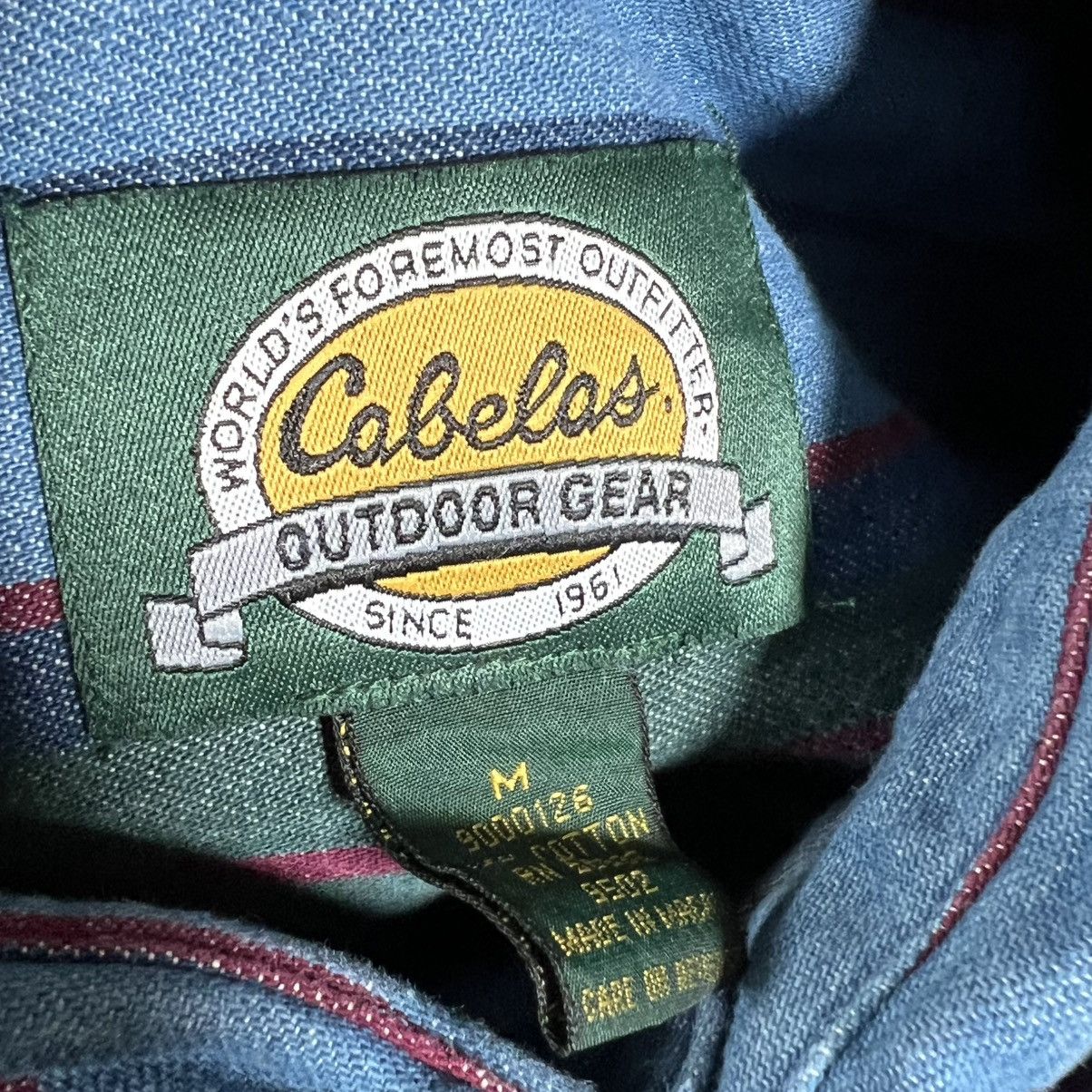 Cabelas Vintage Cabelas Denim Striped Shirt Blue Outdoor Hunting Size US M / EU 48-50 / 2 - 4 Thumbnail