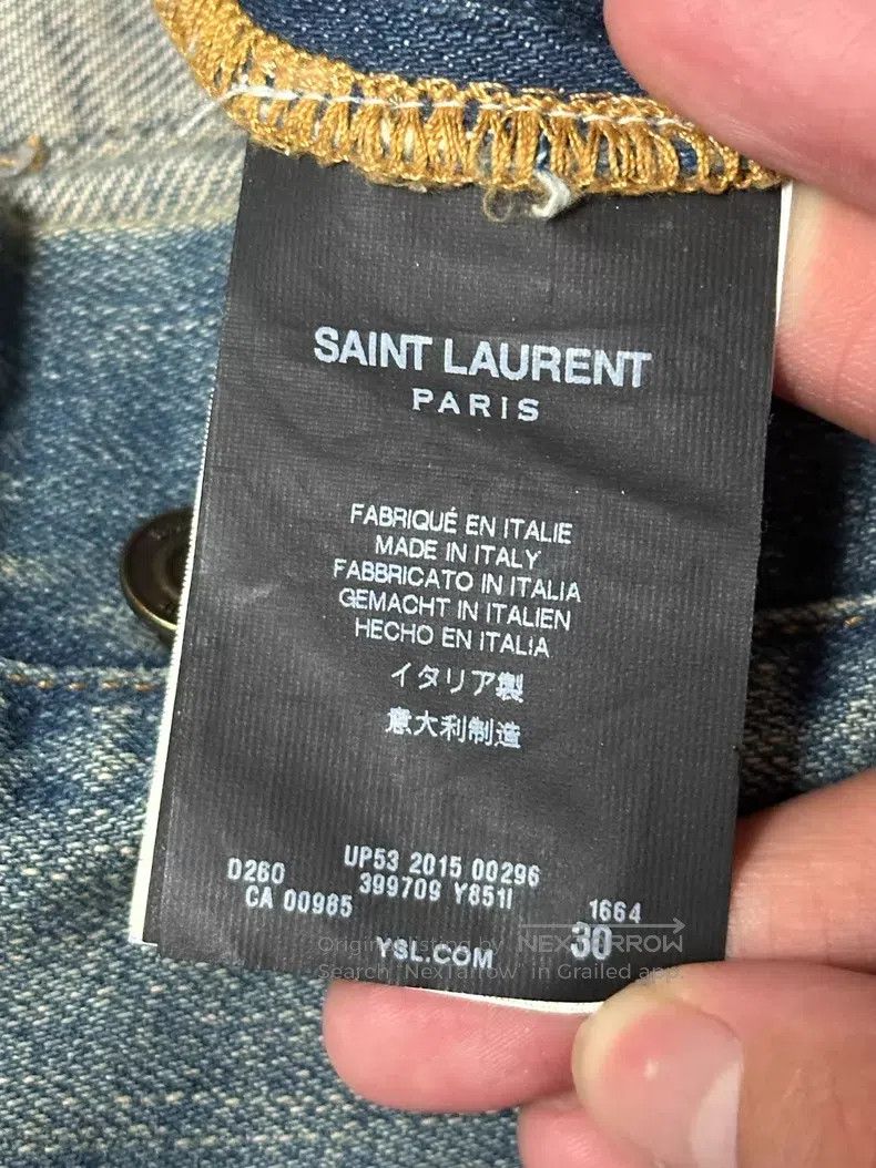 Saint Laurent Paris Saint Laurent Paris Knee Hole Washed and Worn Denim Jeans Size US 30 / EU 46 - 6 Thumbnail