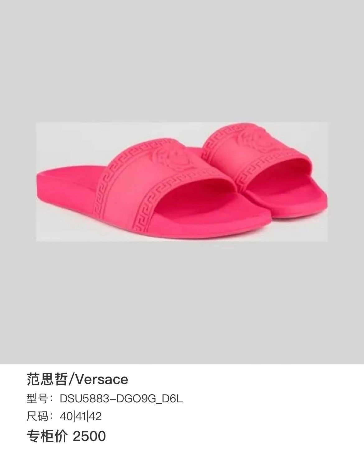 Versace Versace Slippers Size 41 Size US 8 / EU 41 - 7 Thumbnail