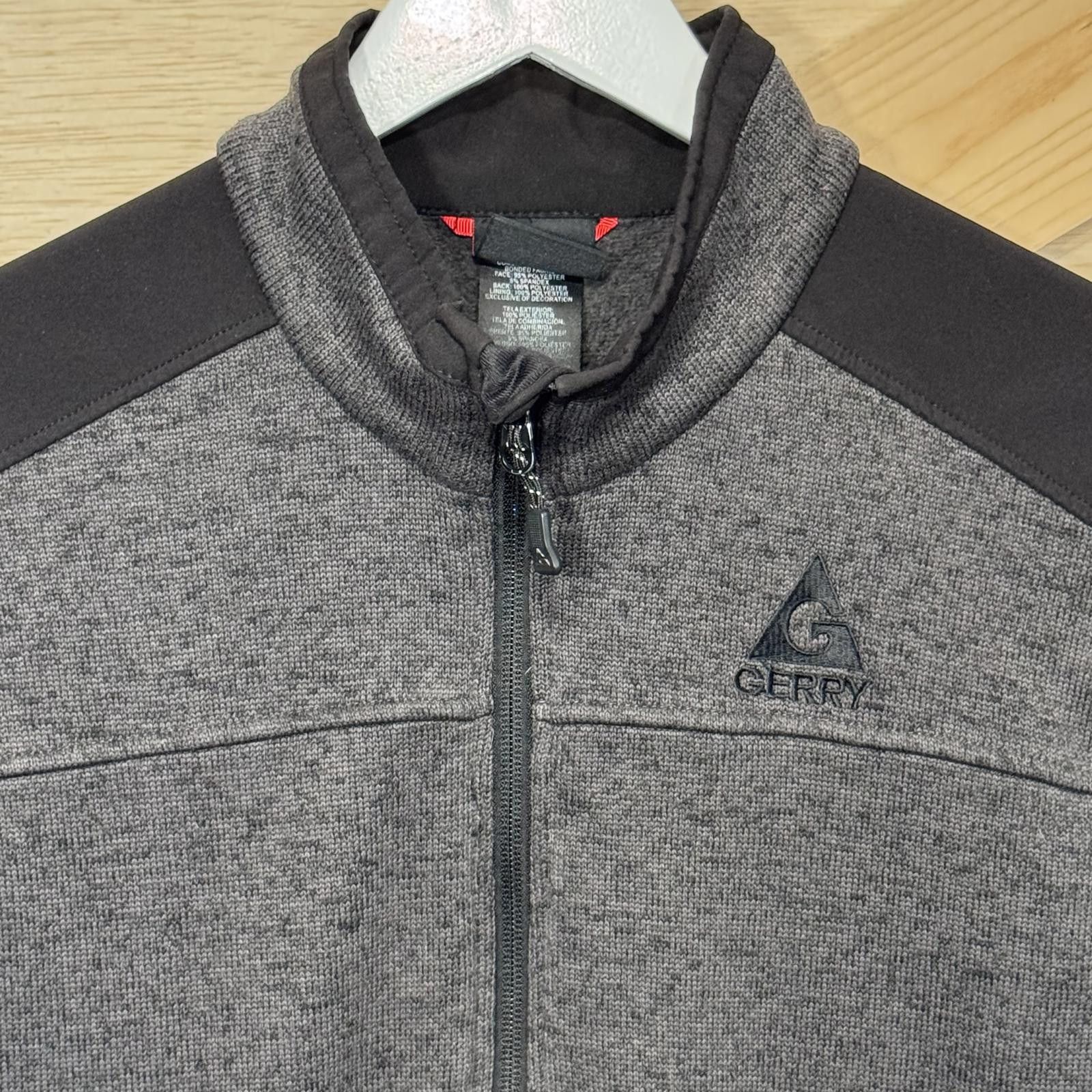 Designer Gerry Jacket Mens Medium Gray Black Fleece Softshell Coat Size US M / EU 48-50 / 2 - 5 Thumbnail