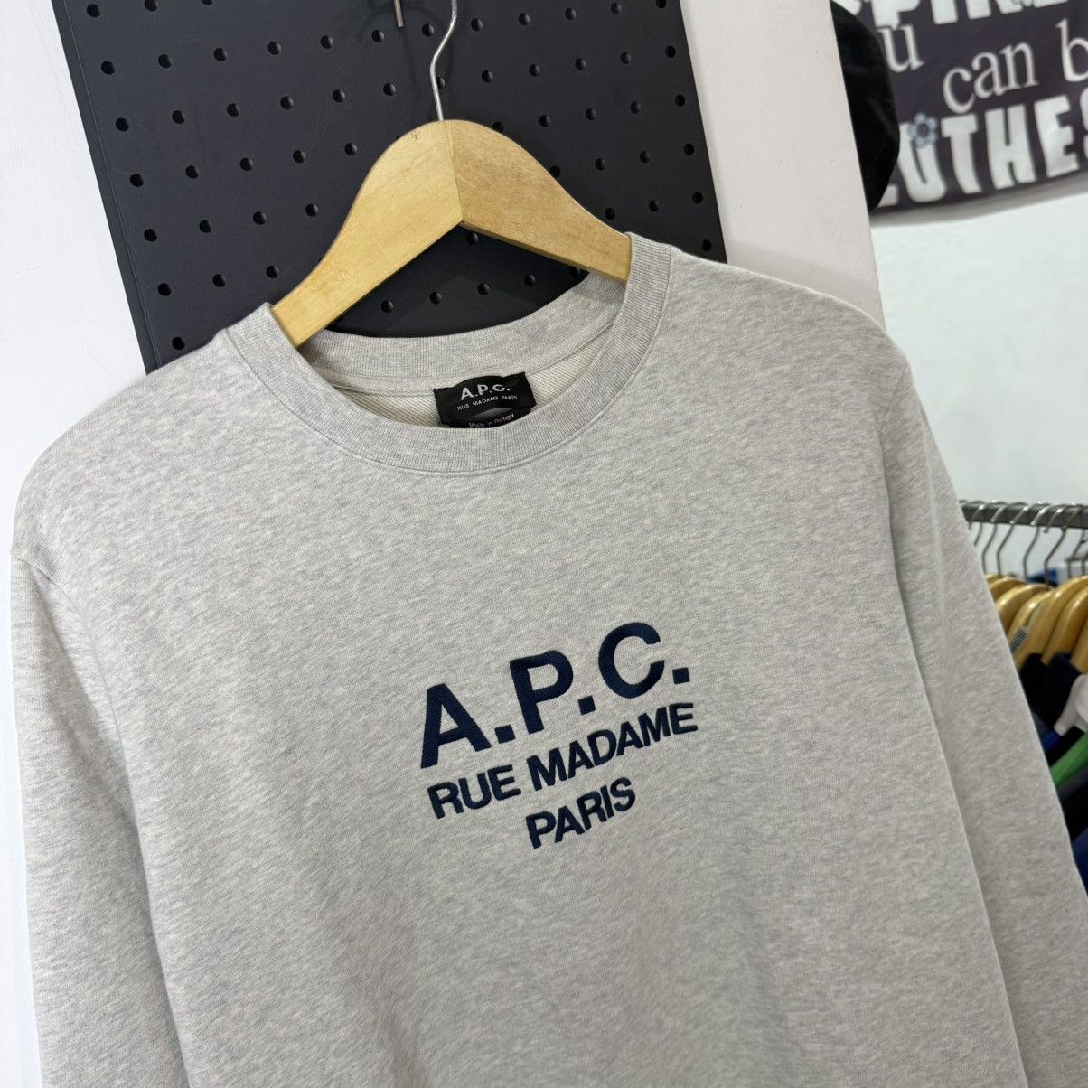 A.P.C. A.P.C. Rue Madame Paris gray sweatshirt Size US XL / EU 56 / 4 - 3 Thumbnail