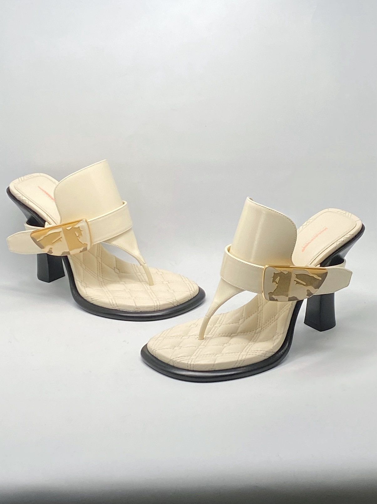 Burberry Burberry 100mm Bay leather mules size 36 Size US 6 / IT 36 - 11 Thumbnail