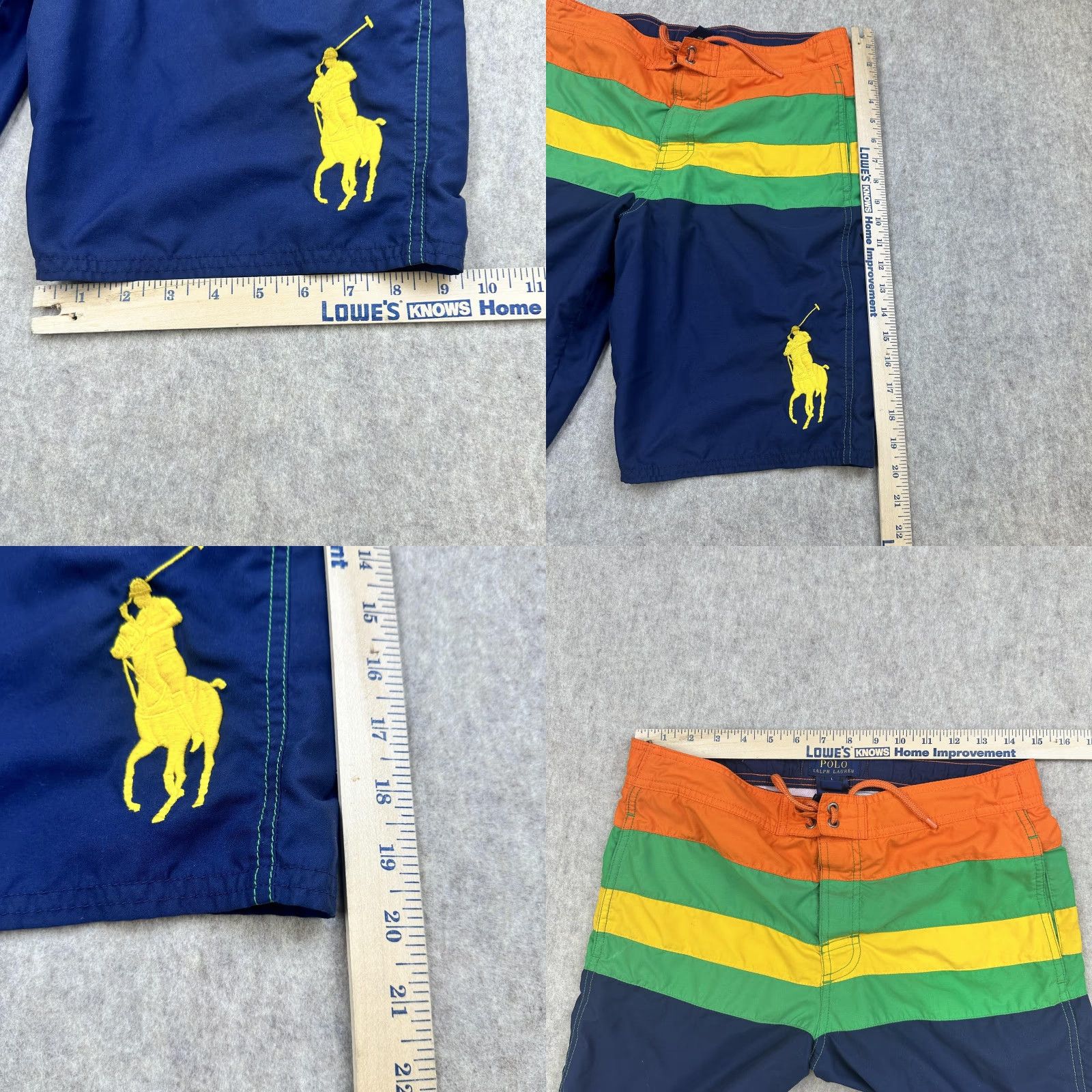 Polo Ralph Lauren Polo Ralph Lauren Swim Trunks L 14/16 Multicolor Board Shorts Logo Polo Player Blue Quick Dry Drawstring Elastic Waist 100% Polyester Mens Size US L / EU 52-54 / 3 - 8 Thumbnail