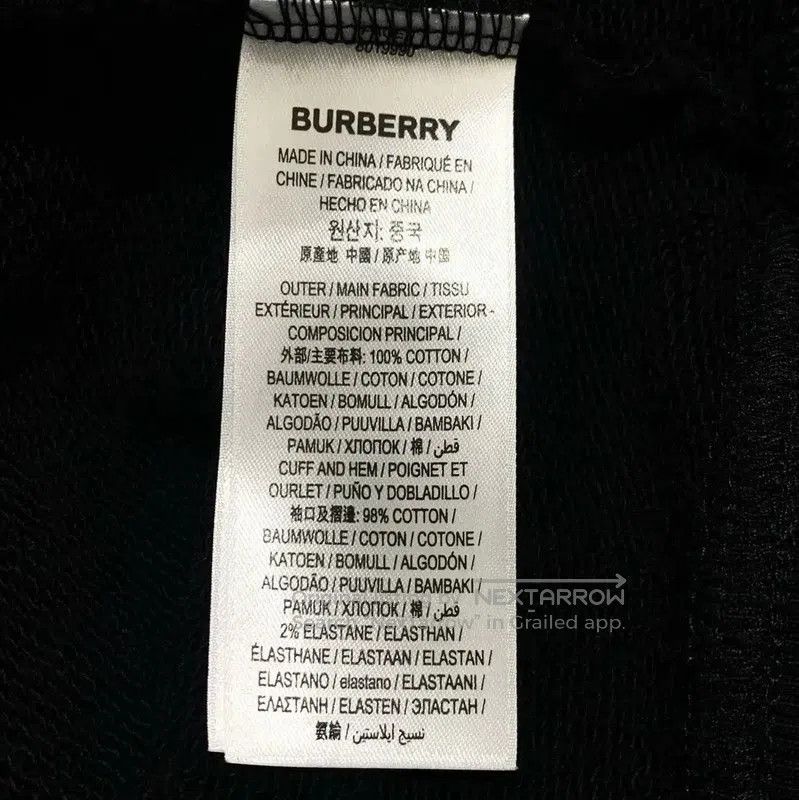 Burberry Burberry Black Cotton Women's Hoodie. Size XS / US 0-2 / IT 36-38 - 5 Thumbnail
