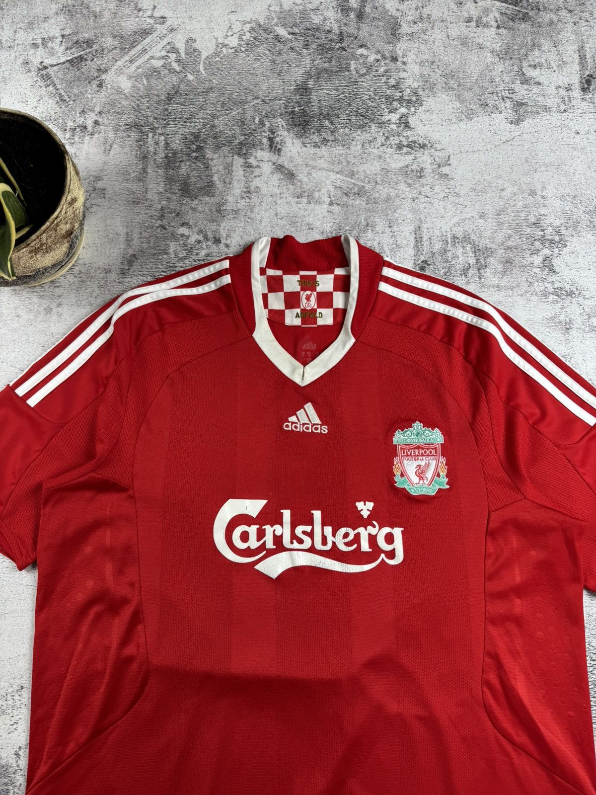 Adidas Vintage Liverpool 2008/2010 Away Football Shirt Jersey Kit Size US XL / EU 56 / 4 - 15 Thumbnail