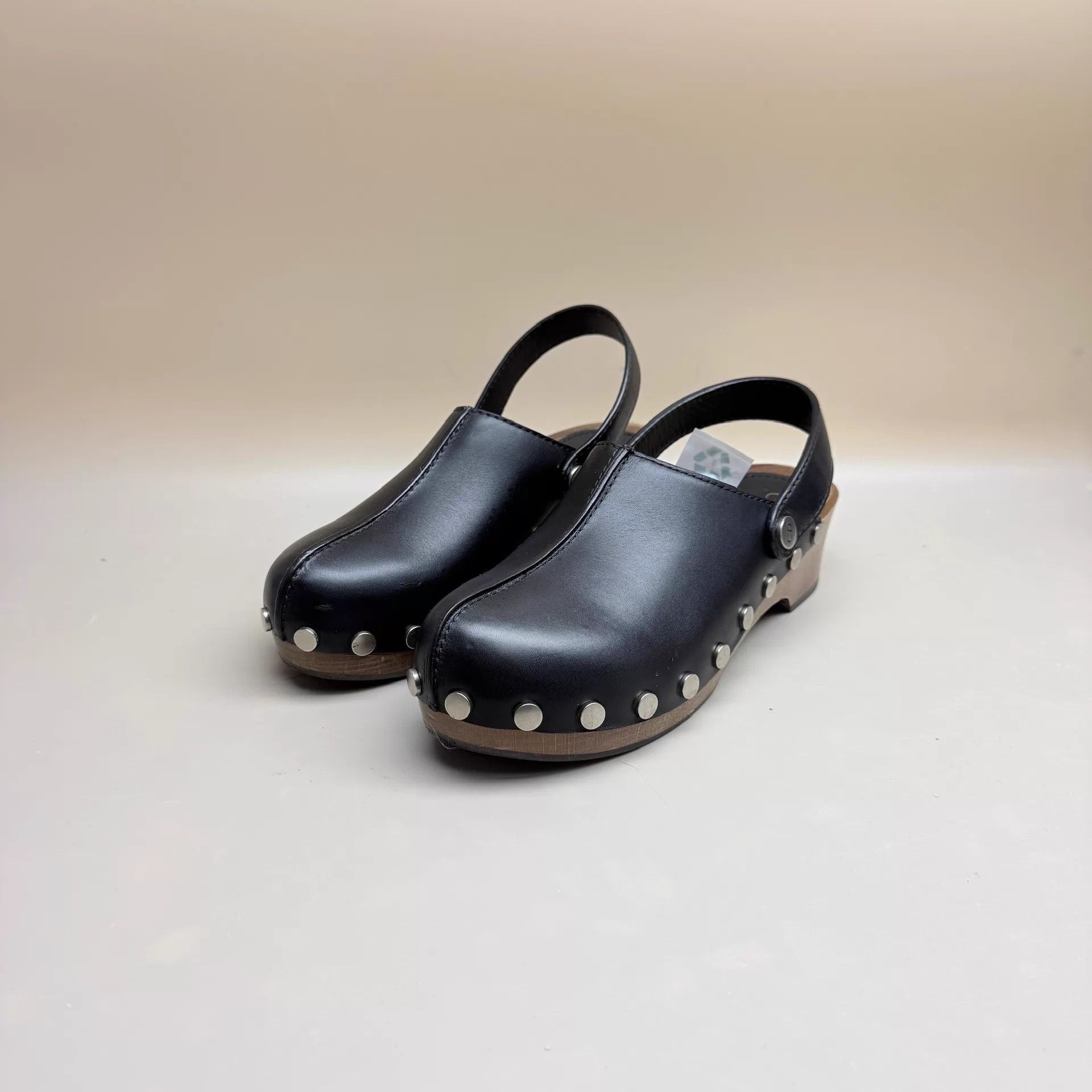 Dior Dior Women's Black Studded Thick Sole Mule 37 (Mint) Size US 6.5 / IT 36.5 - 1 Thumbnail