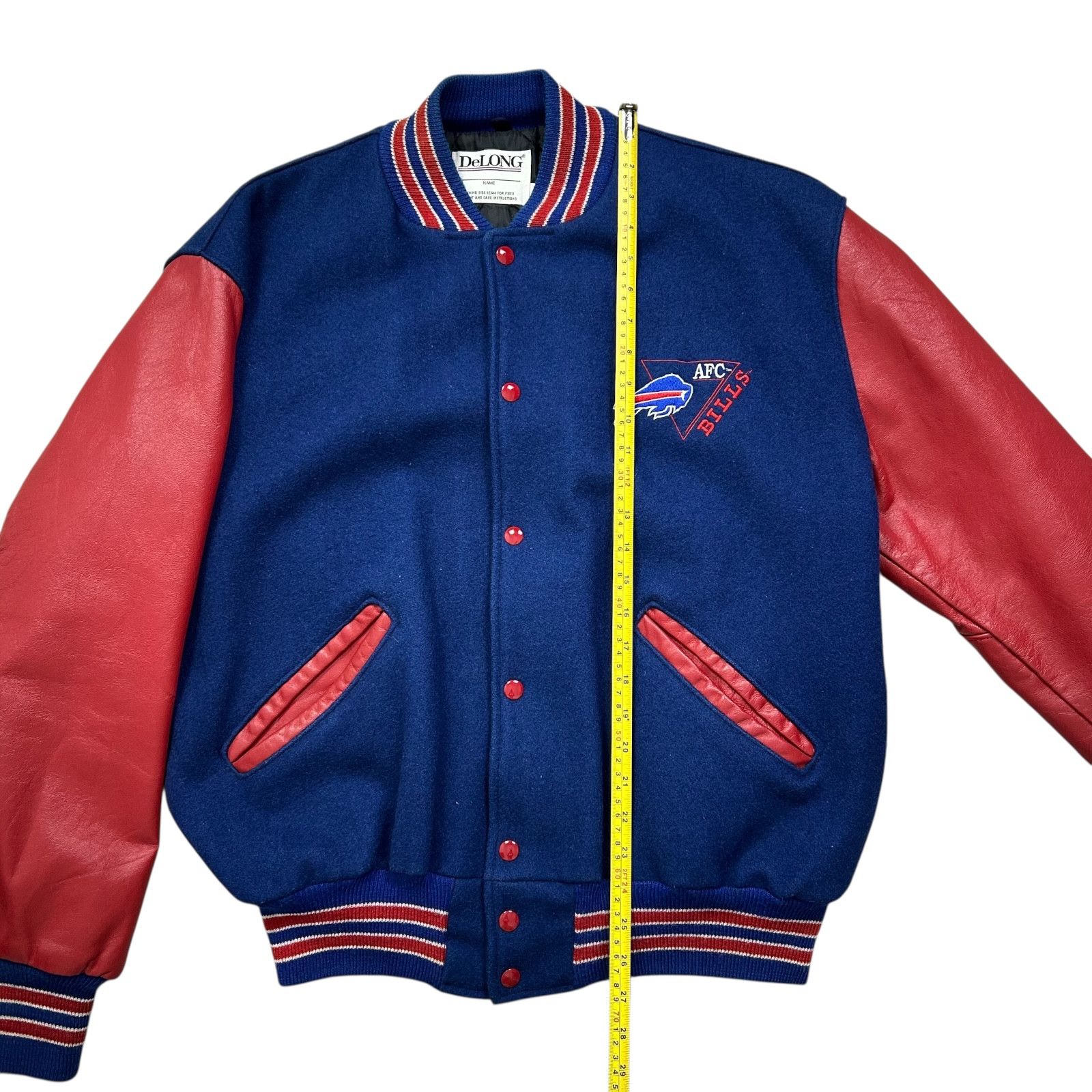 NFL VTG 90s NFL BUFFALO BILLS DELONG VARSITY JACKET EMBROIDERED Size US L / EU 52-54 / 3 - 9 Thumbnail