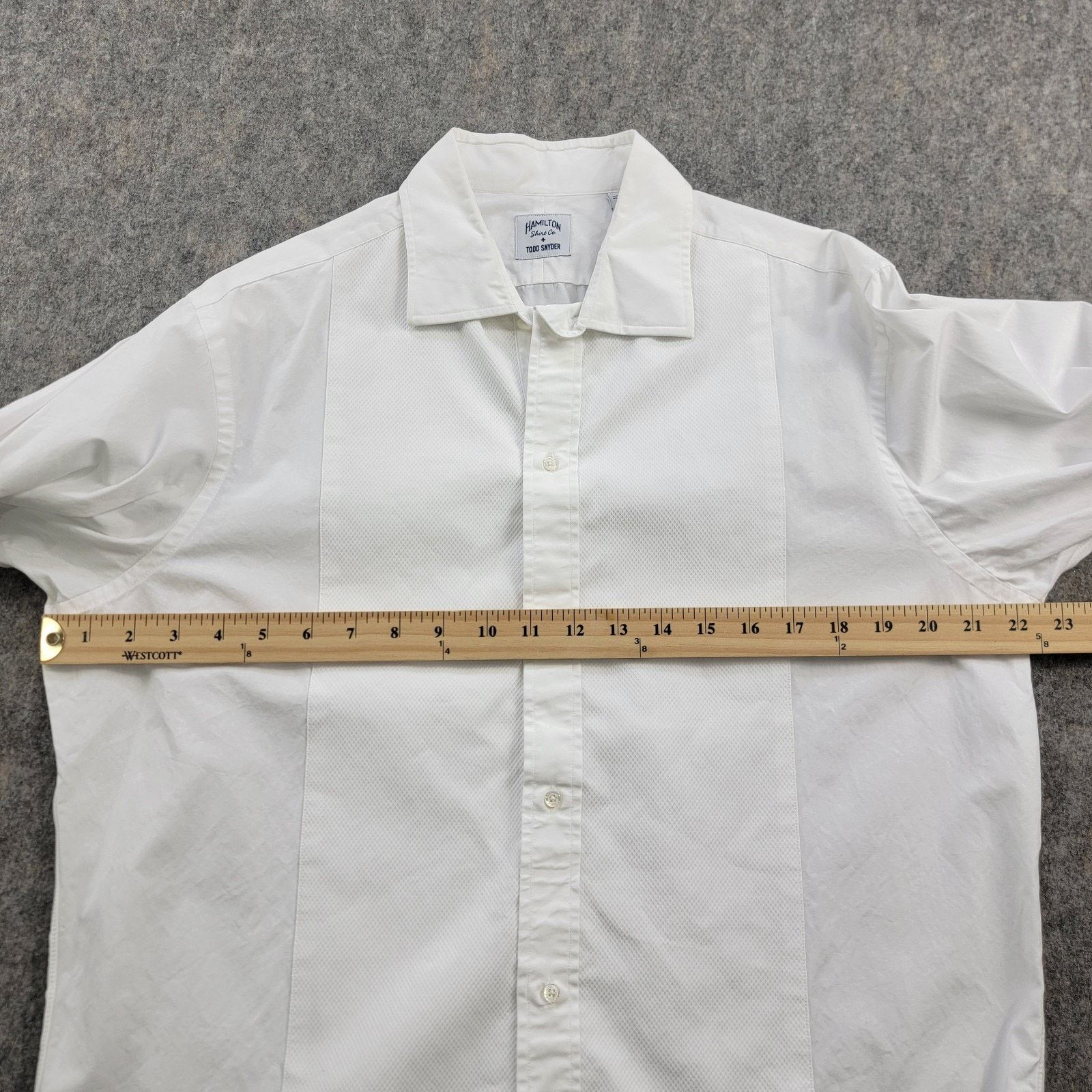 Todd Snyder Todd Snyder x Hamilton Pique Bib Fly Front Tuxedo Shirt Size US M / EU 48-50 / 2 - 3 Thumbnail