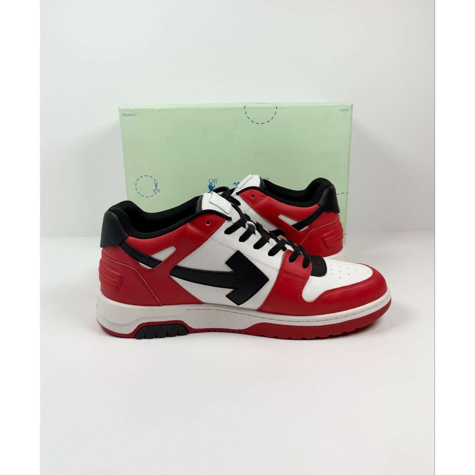 Off-White Size 49EU/16US - Off-White Out Of Office Red White Black Size US 15 / EU 48 - 5 Thumbnail