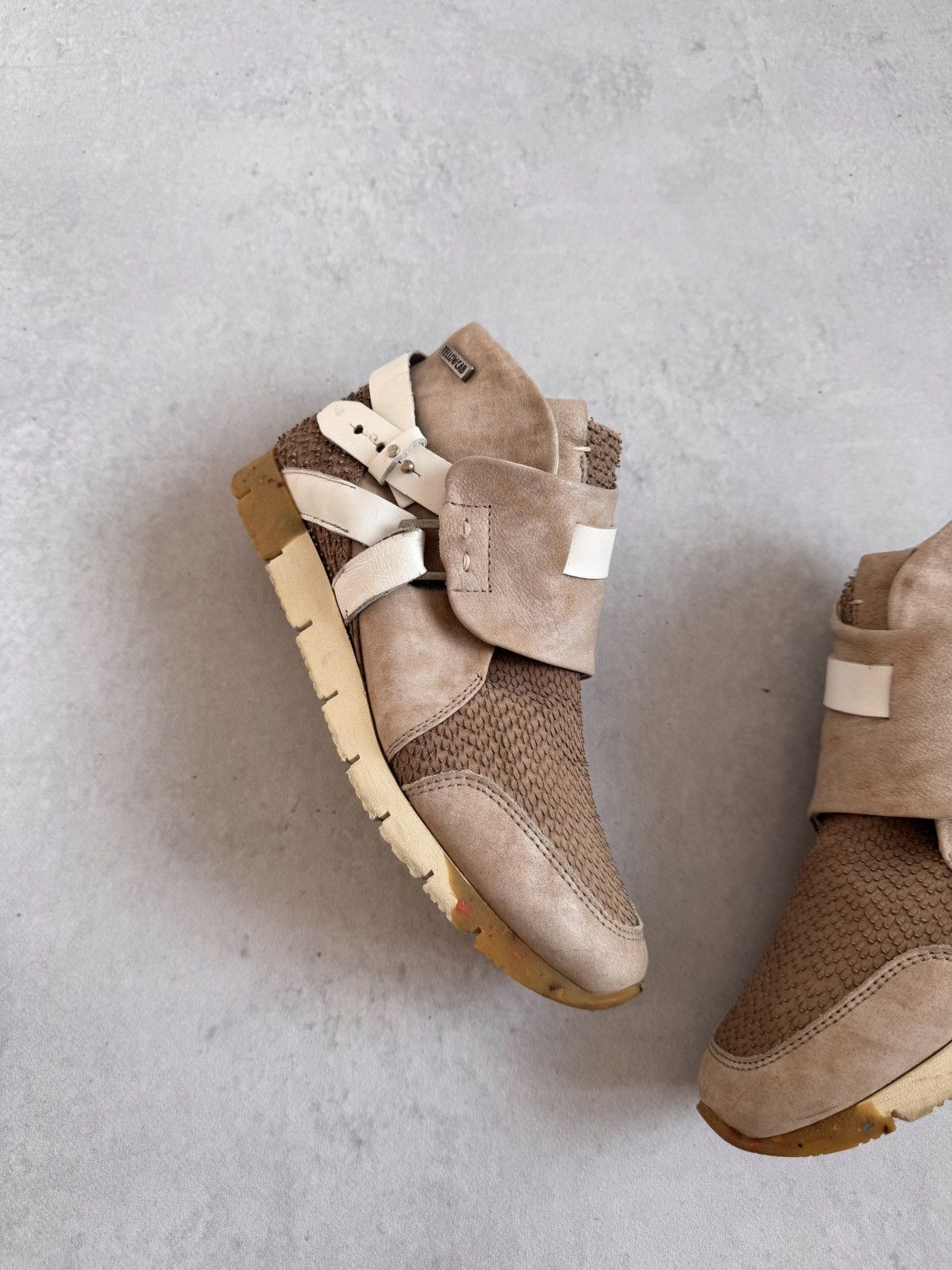If Six Was Nine Vintage Italy AS 98 Style Rick Owens Vibes Yellow Cub Boots Size US 8 / IT 38 - 2 Thumbnail