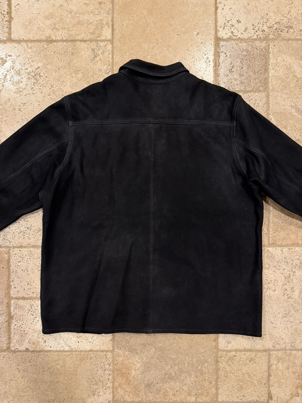 RRL Ralph Lauren RRL Ralph Lauren Roughout Sheep Suede Leather Workshirt Jack Size US XXL / EU 58 / 5 - 12 Thumbnail