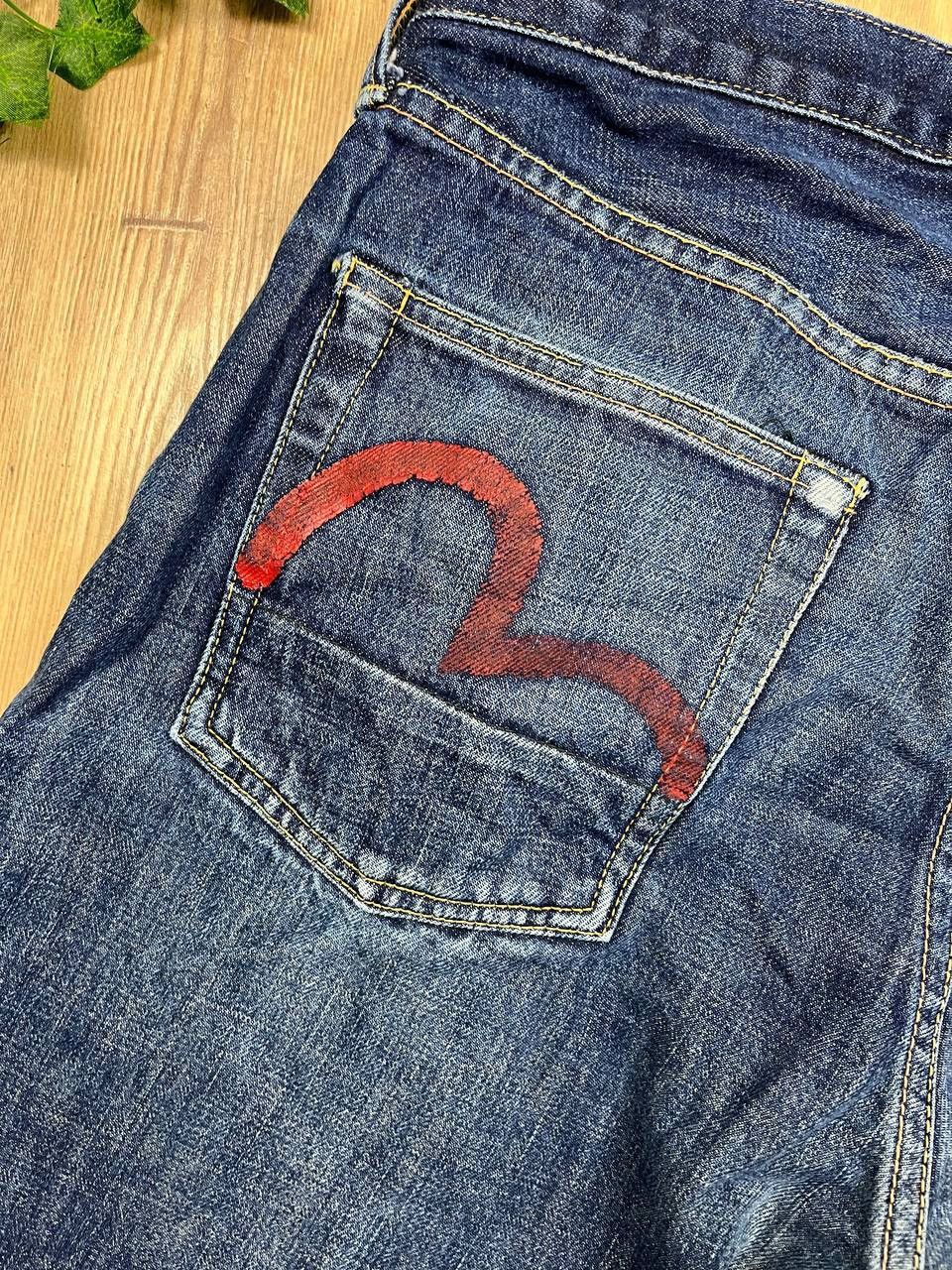 Evisu 00’s EVISU JAPAN VINTAGE BAGGY SEAGUL RED DAICOCK JEANS Size US 33 - 4 Thumbnail