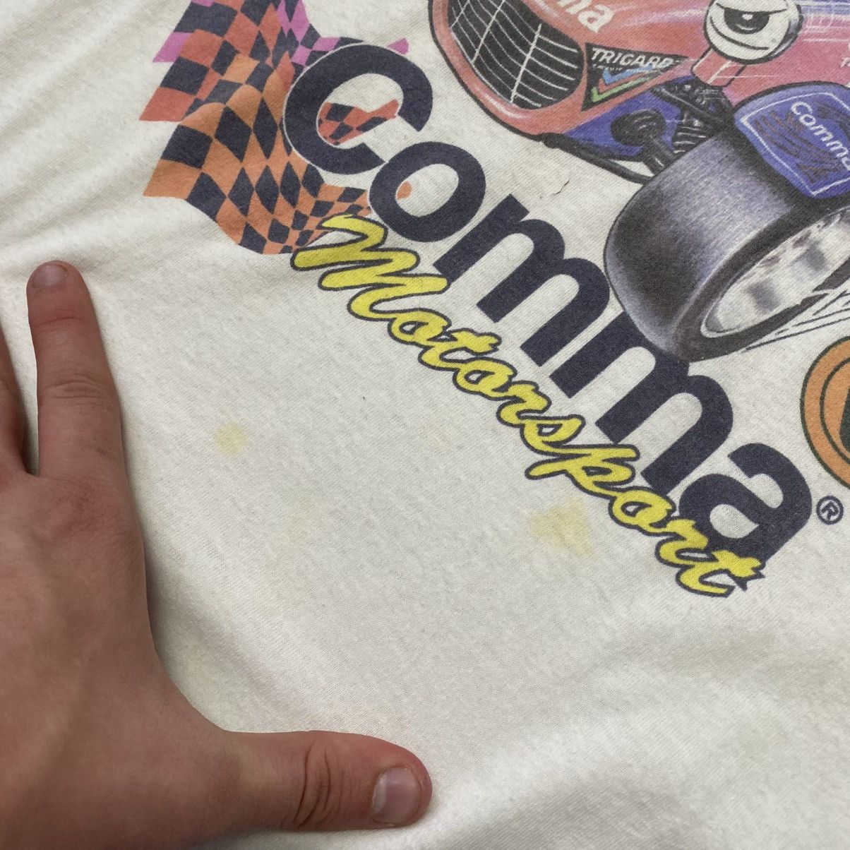 NASCAR Vintage Comma Motorsports Nascar 90’s single stitch tee Size US XL / EU 56 / 4 - 11 Thumbnail