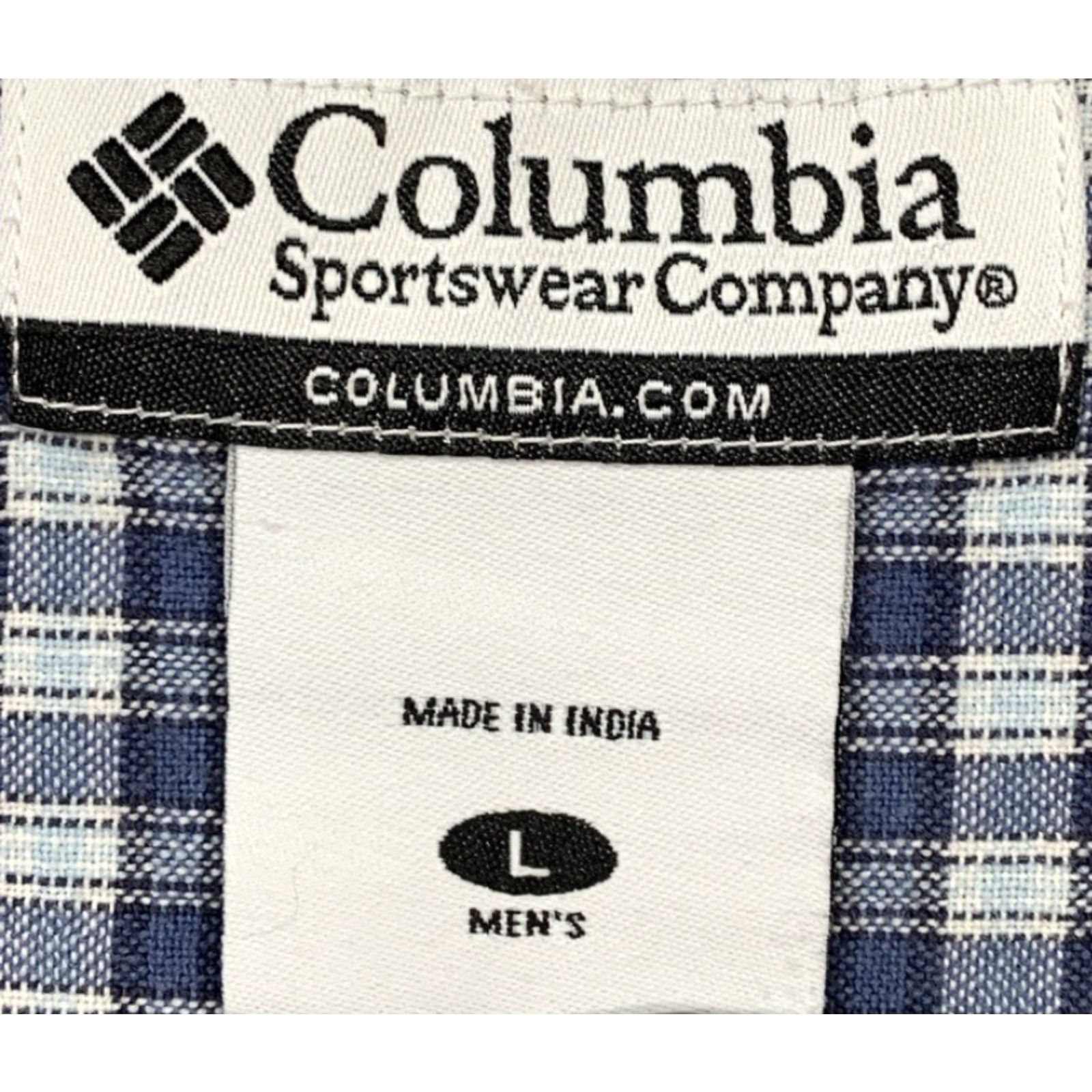 Vintage Columbia Button Shirt Men’s Large Blue White Plaid Short Sleeve Logo Sportswear Size US L / EU 52-54 / 3 - 7 Thumbnail