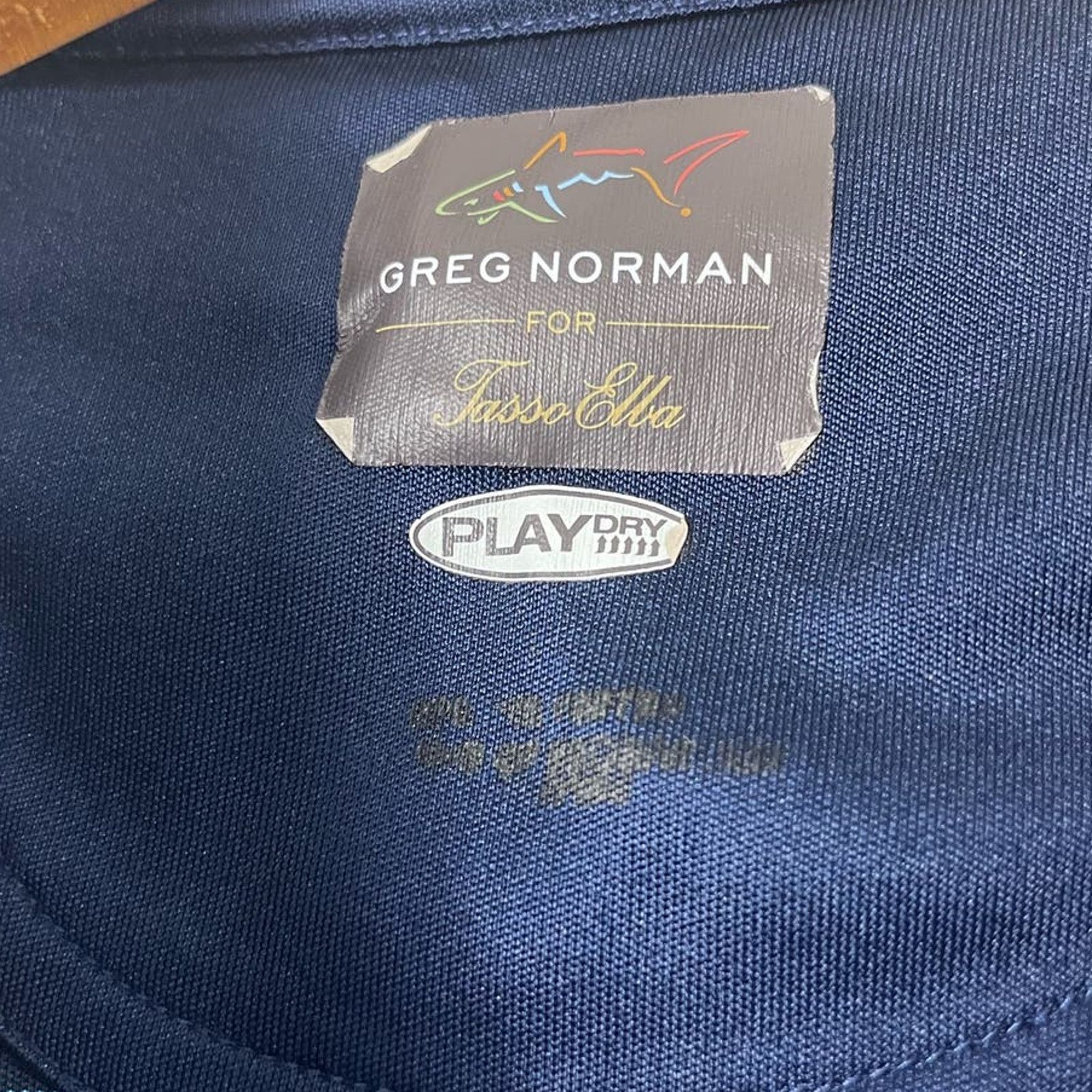 Greg Norman Men's Blue Striped Greg Norman Golf Polo XL Size US XL / EU 56 / 4 - 2 Thumbnail