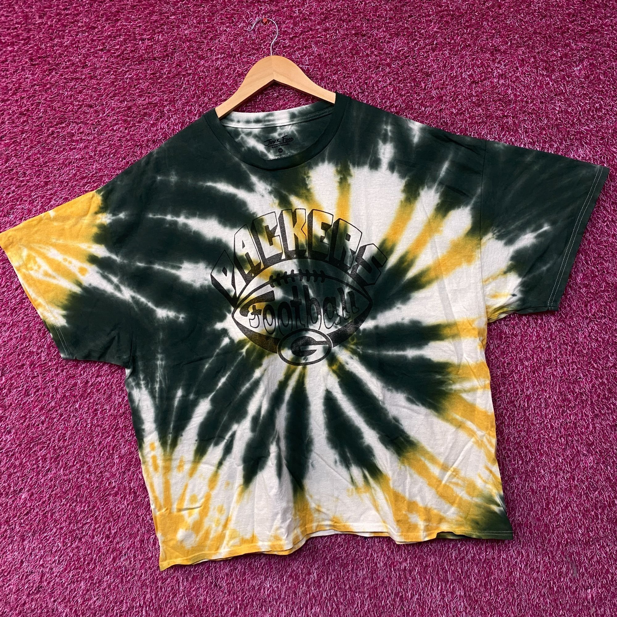 Junk Food Junk Food Clothing NFL Green Bay Packers Football Tie Dye T- Size US XXL / EU 58 / 5 - 3 Thumbnail