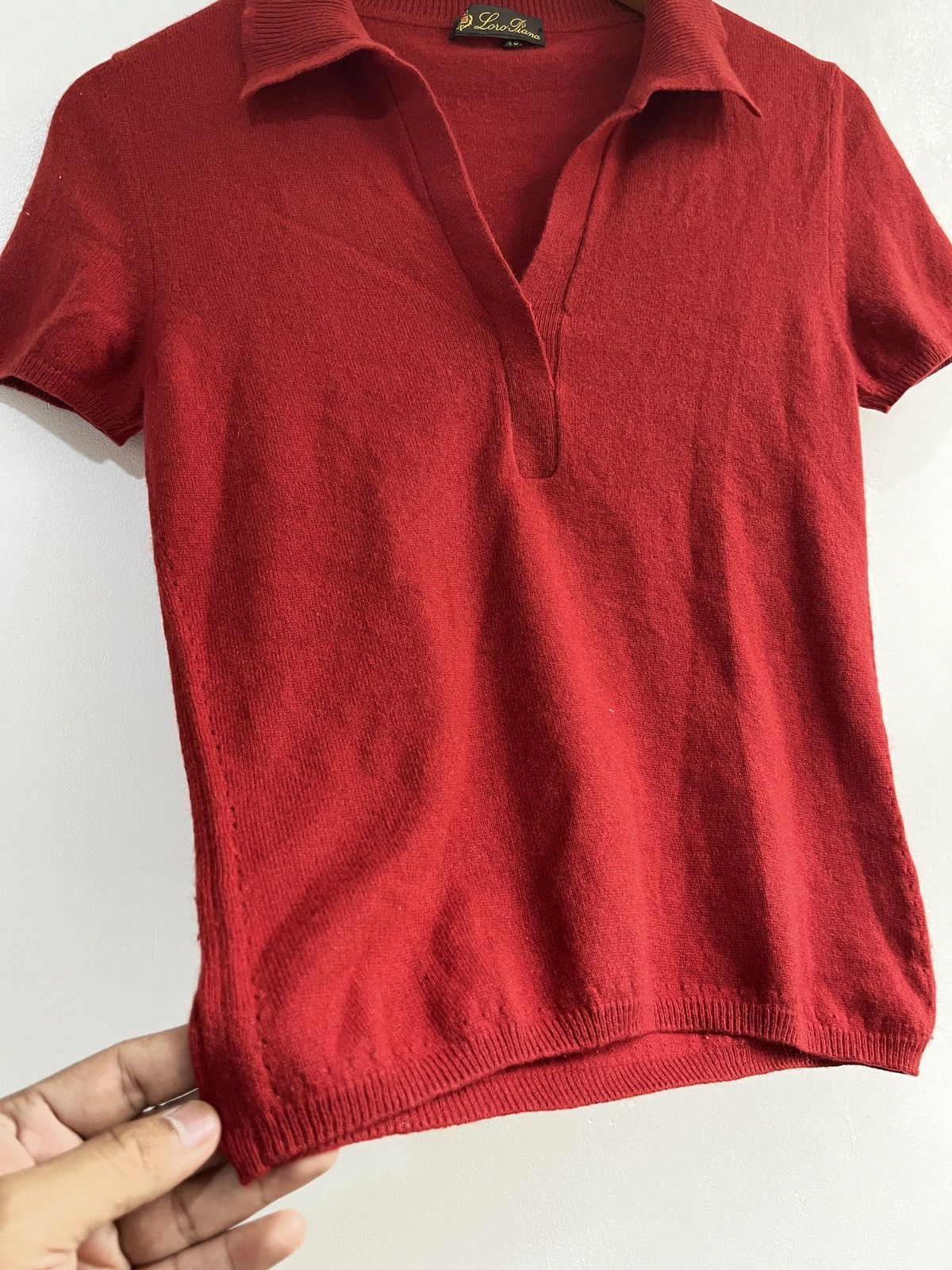 Loro Piana Ribbed Cashmere Open Collar Size S / US 4 / IT 40 - 5 Thumbnail