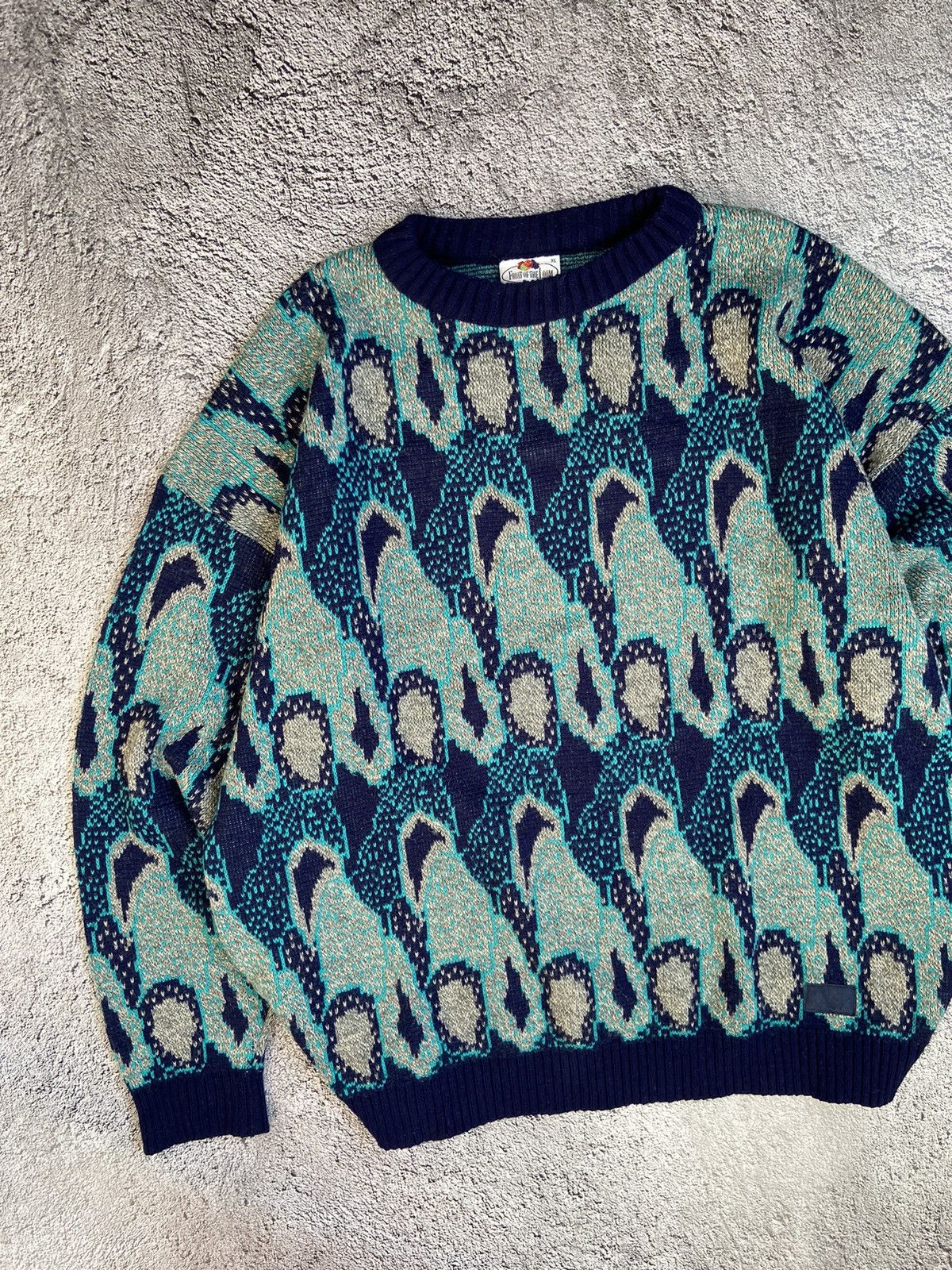 Japanese Brand × Vintage Vintage Japanese Style Crazy Pattern Wool Sweater Size US XL / EU 56 / 4 - 3 Thumbnail