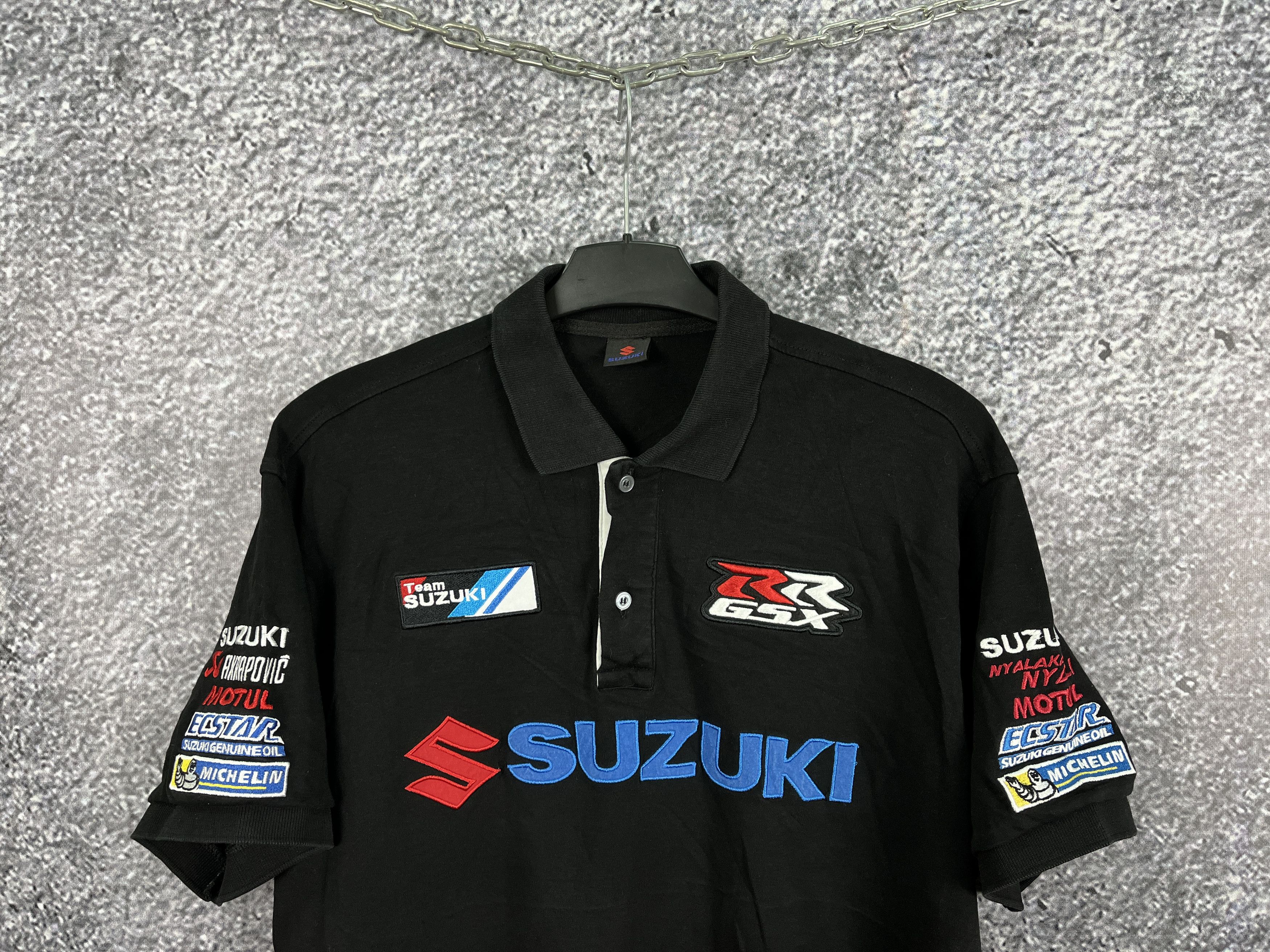 Vintage Suzuki Team GSX Racing Short Sleeve Polo Shirt Vintage Moto Size US XL / EU 56 / 4 - 3 Thumbnail
