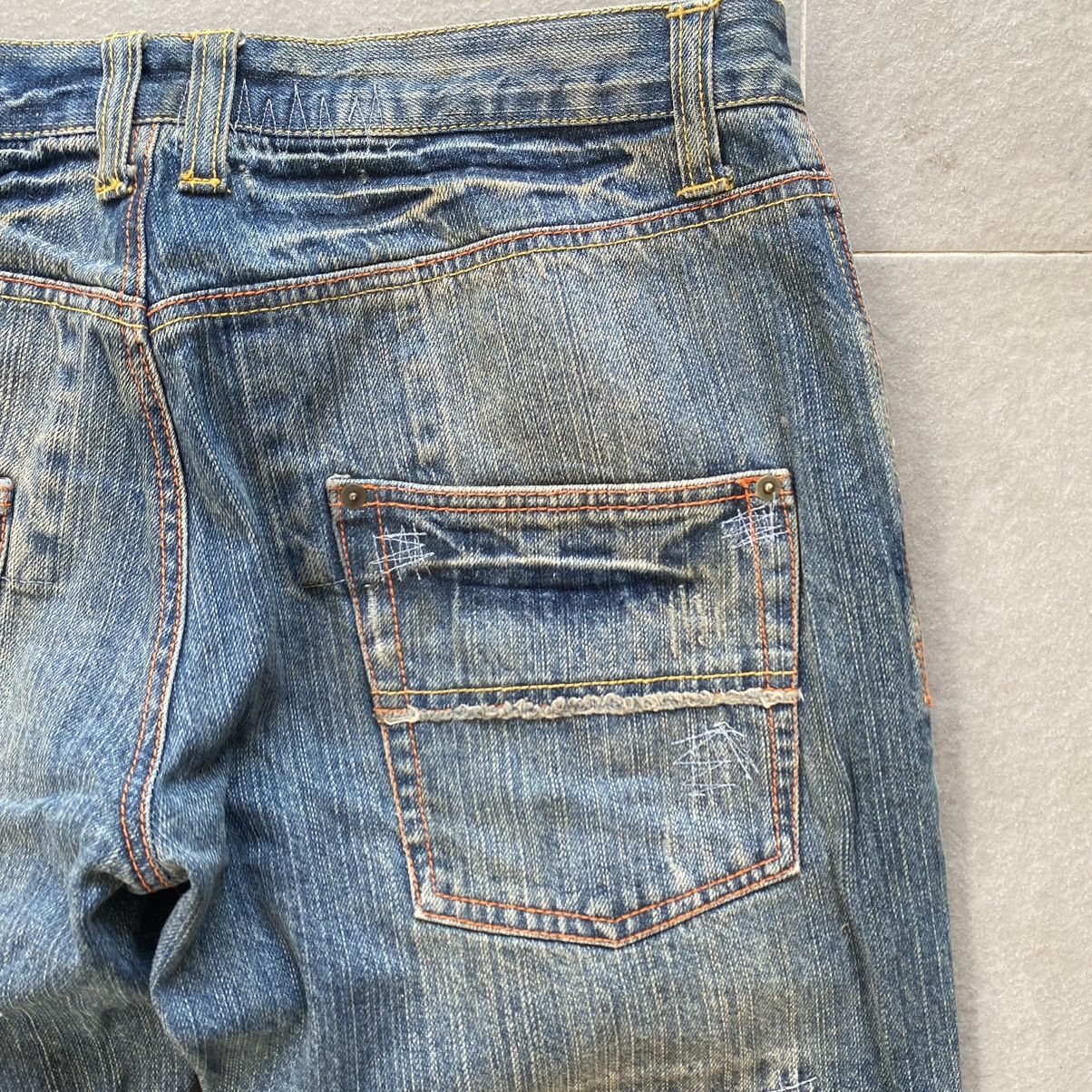 Japanese Brand Distressed denim straight leg Size US 34 / EU 50 - 13 Thumbnail