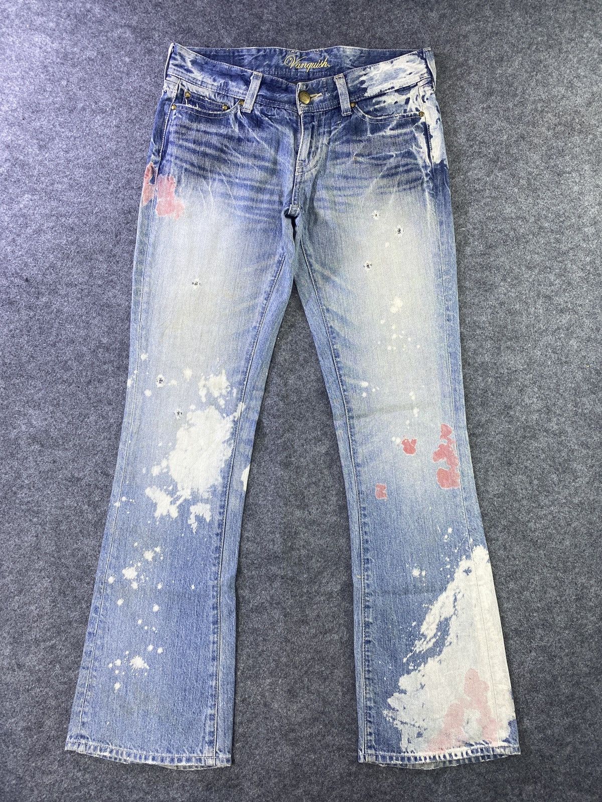 Japanese Brand × Jean × Vanquish Vanquish Flare Blue Wash Denim - J939 Size 32" / US 10 / IT 46 - 1 Thumbnail