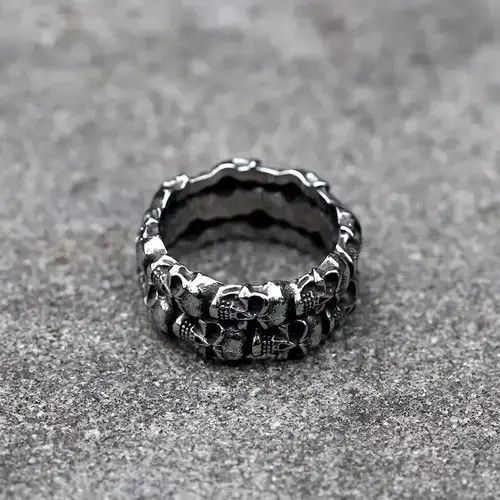 VIBE Unique Skull ring punk Size ONE SIZE - 2 Thumbnail