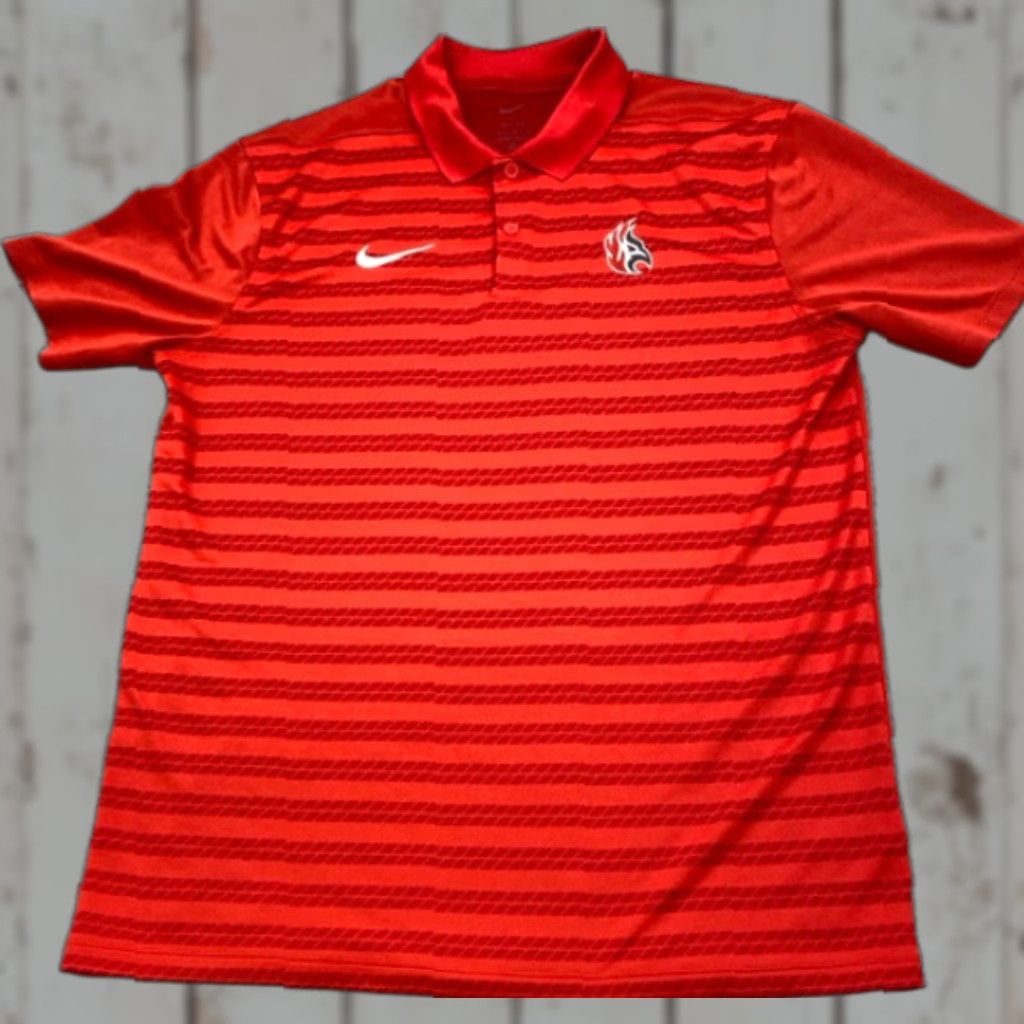 Nike Nike Polo Shirt Mens M Red Striped Dri-Fit Performance Logo Golf Shirt Size US M / EU 48-50 / 2 - 1 Thumbnail