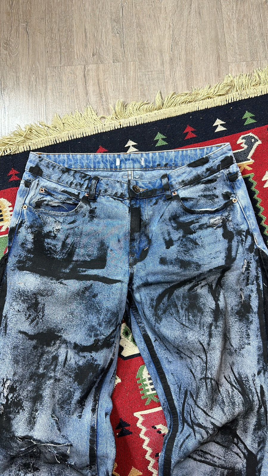 Japanese Brand × Vintage Crazy Reworked Japanes Style Jeans Size US 30 / EU 46 - 3 Thumbnail