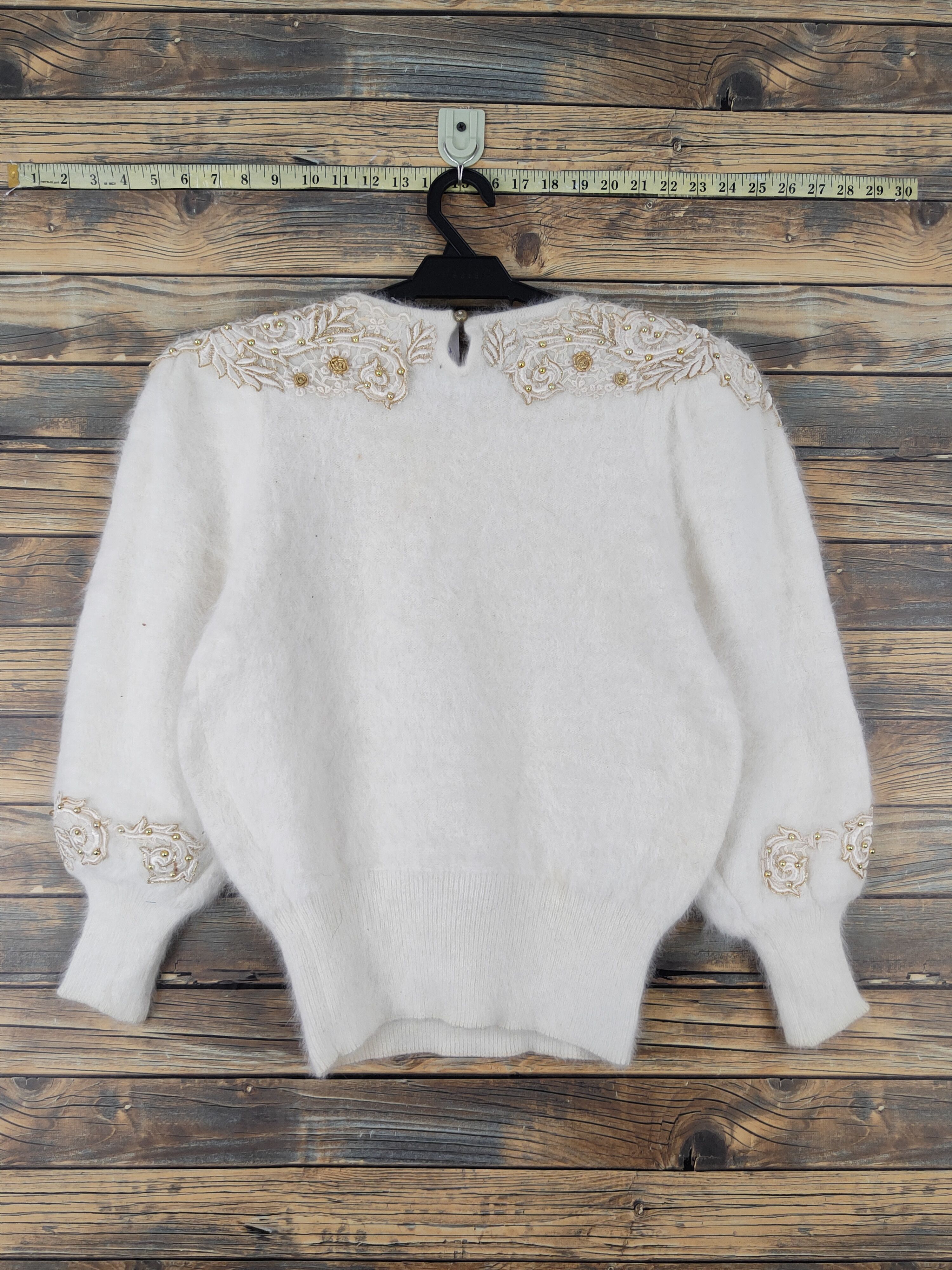 Japanese Brand Japanese Brand White Shag Shaggy Fur Mohair Knitwear #W2029 Size S / US 4 / IT 40 - 7 Thumbnail