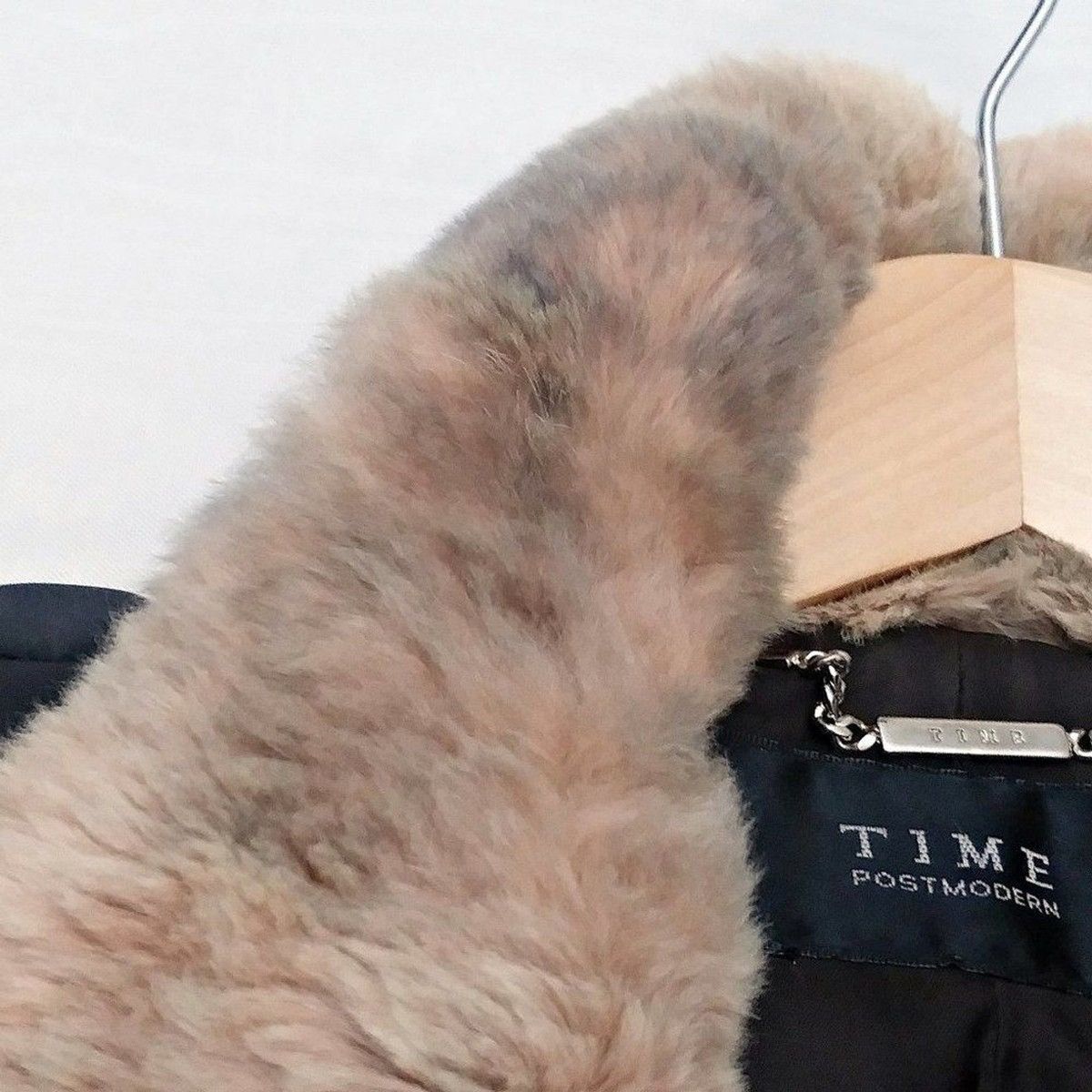 Japanese Brand Time Postmodern Funnel Neck Goose Down Puffer Faux Fur Trim Size XS / US 0-2 / IT 36-38 - 7 Thumbnail