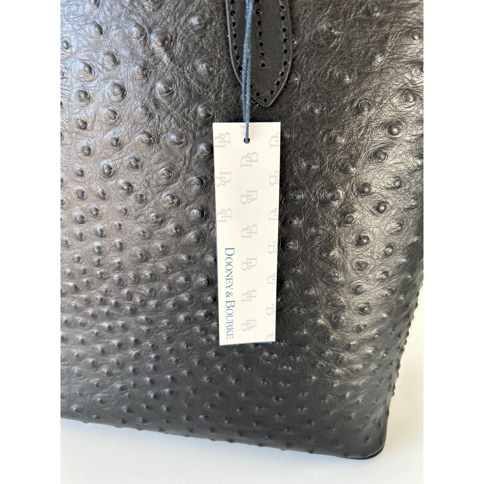 Dooney & Bourke NWT Dooney Burke Black Ostrich Lillana Purse with Pouch Size ONE SIZE - 8 Thumbnail