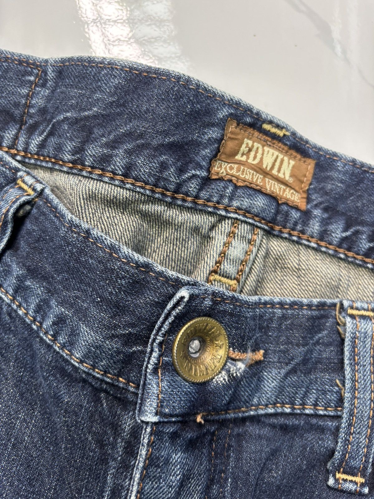 Kapital 🔥EDWIN EXCLUSIVE VINTAGE COWHIDE PATCHES POCKET DENIM JEANS Size US 38 / EU 54 - 11 Thumbnail