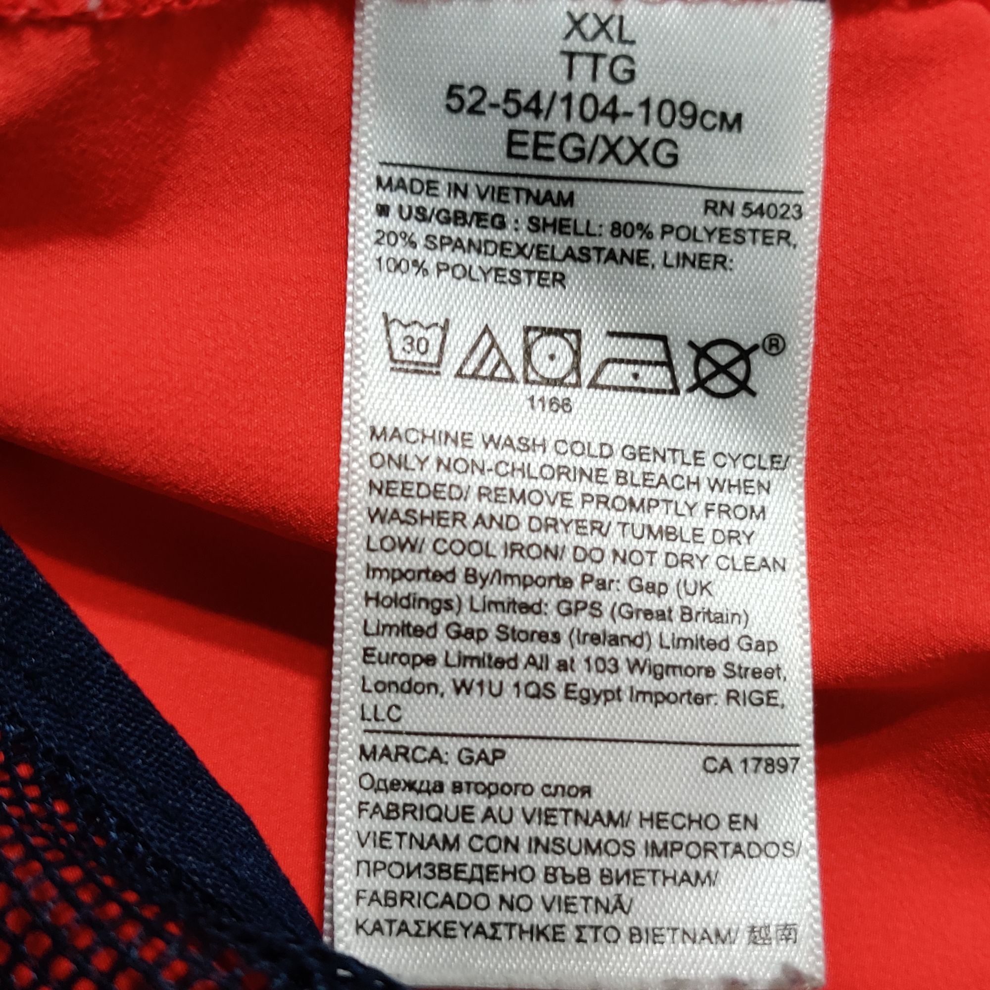 Gap GAP XXL orange drawstring swim trunks mesh lined back pocket Size US 43 - 6 Thumbnail